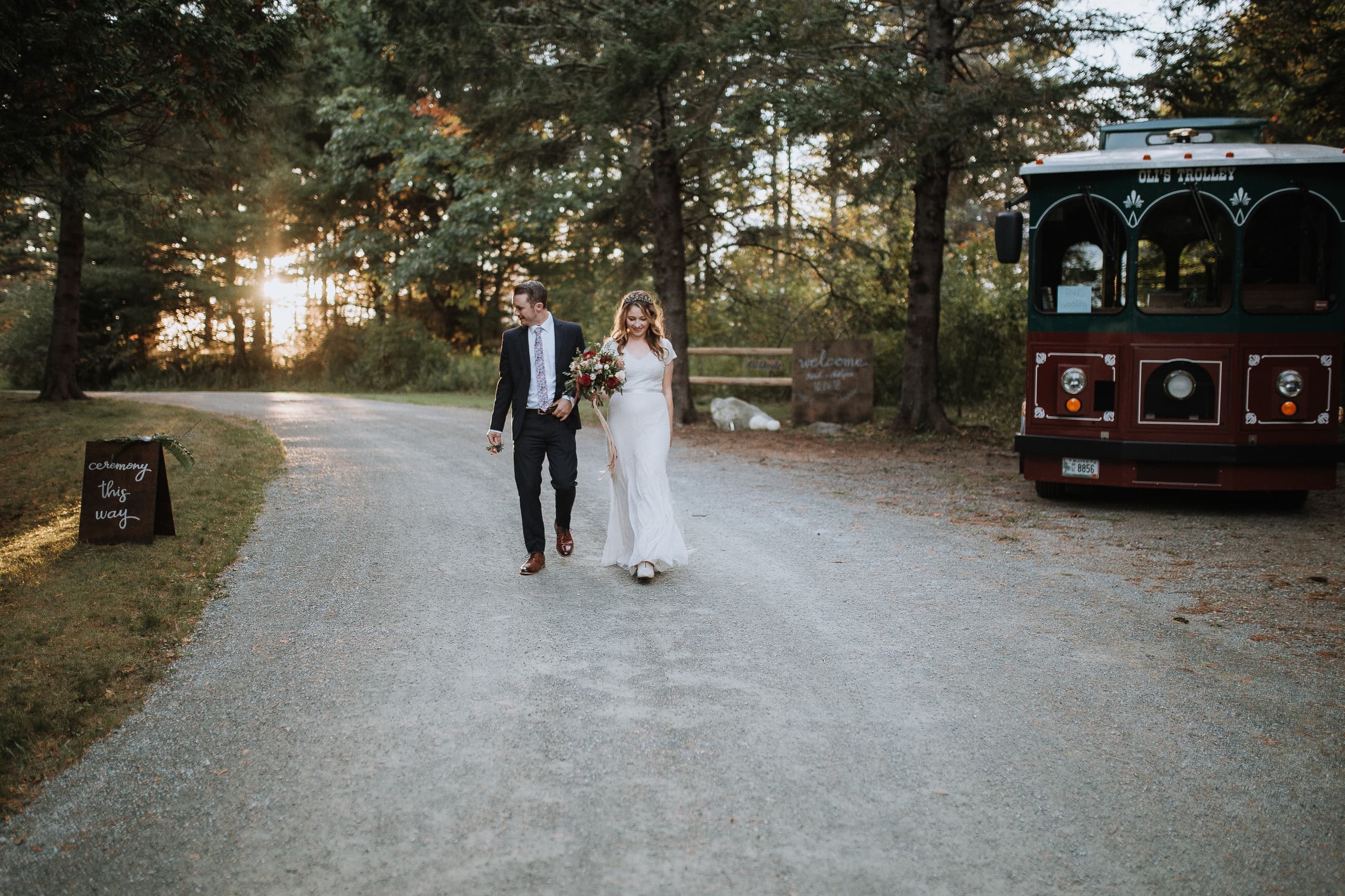 Land Adventures: Oli's Trolley Wedding Experience in Acadia