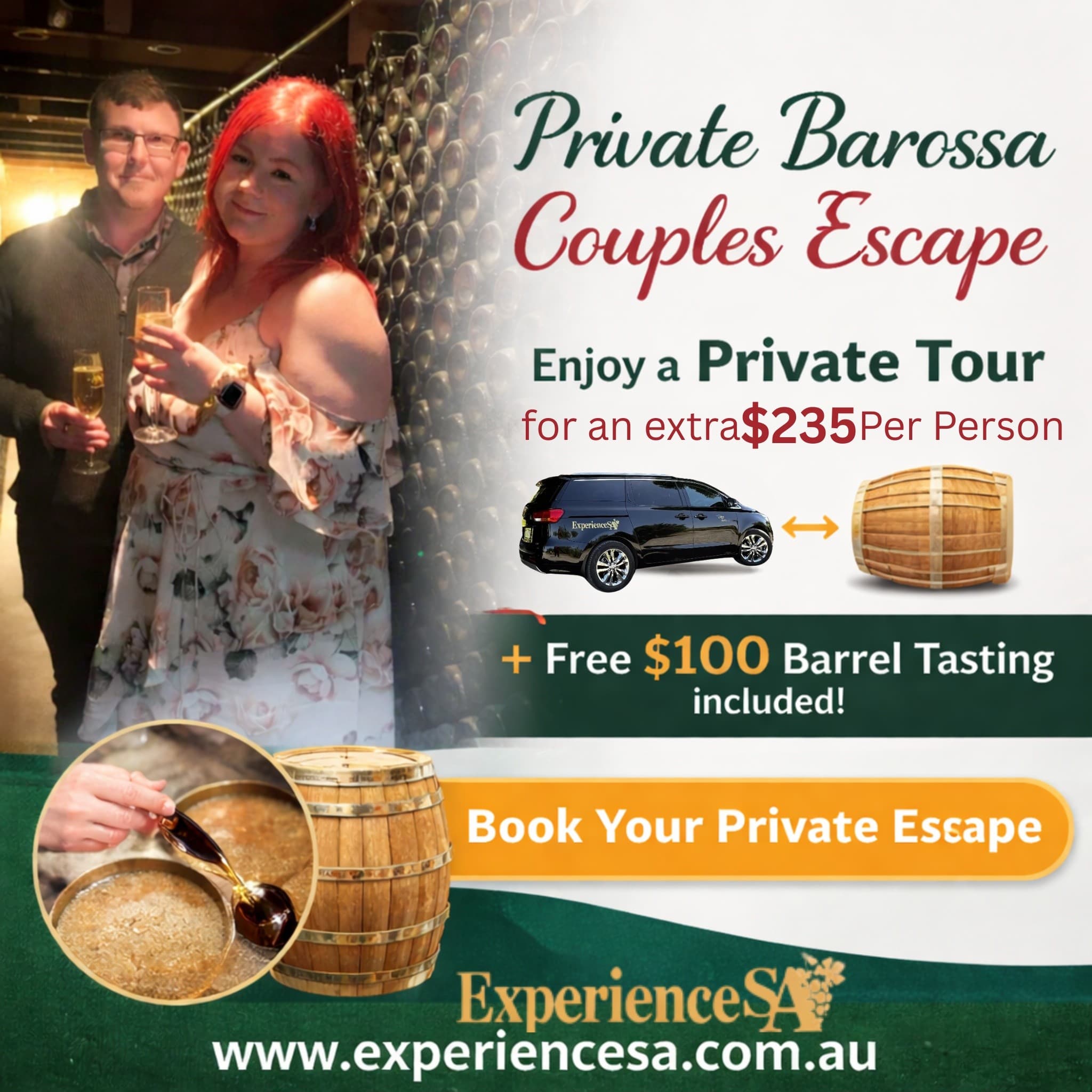 Private Barossa Couples Escape: Intimate Shiraz Tastings in the Barossa Valley