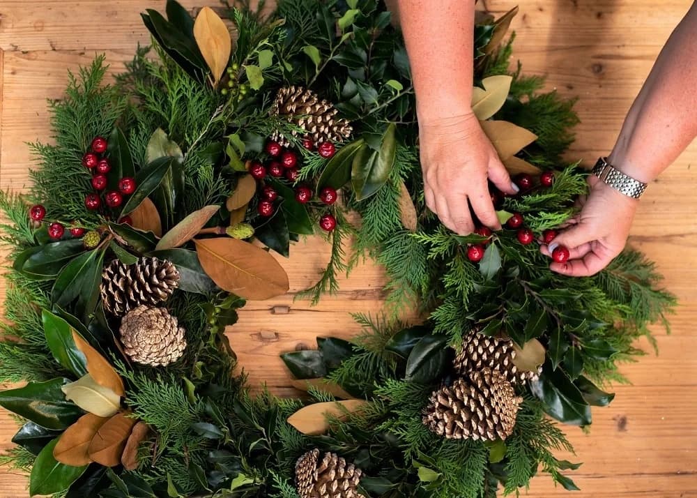 Hands-On Holiday Wreath Workshop in Greenville — Live Wreath Making photo 2