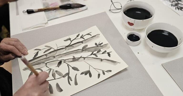 Sumi-é Workshop in Koog aan de Zaan: Learn Japanese Ink Painting in 2 Hours