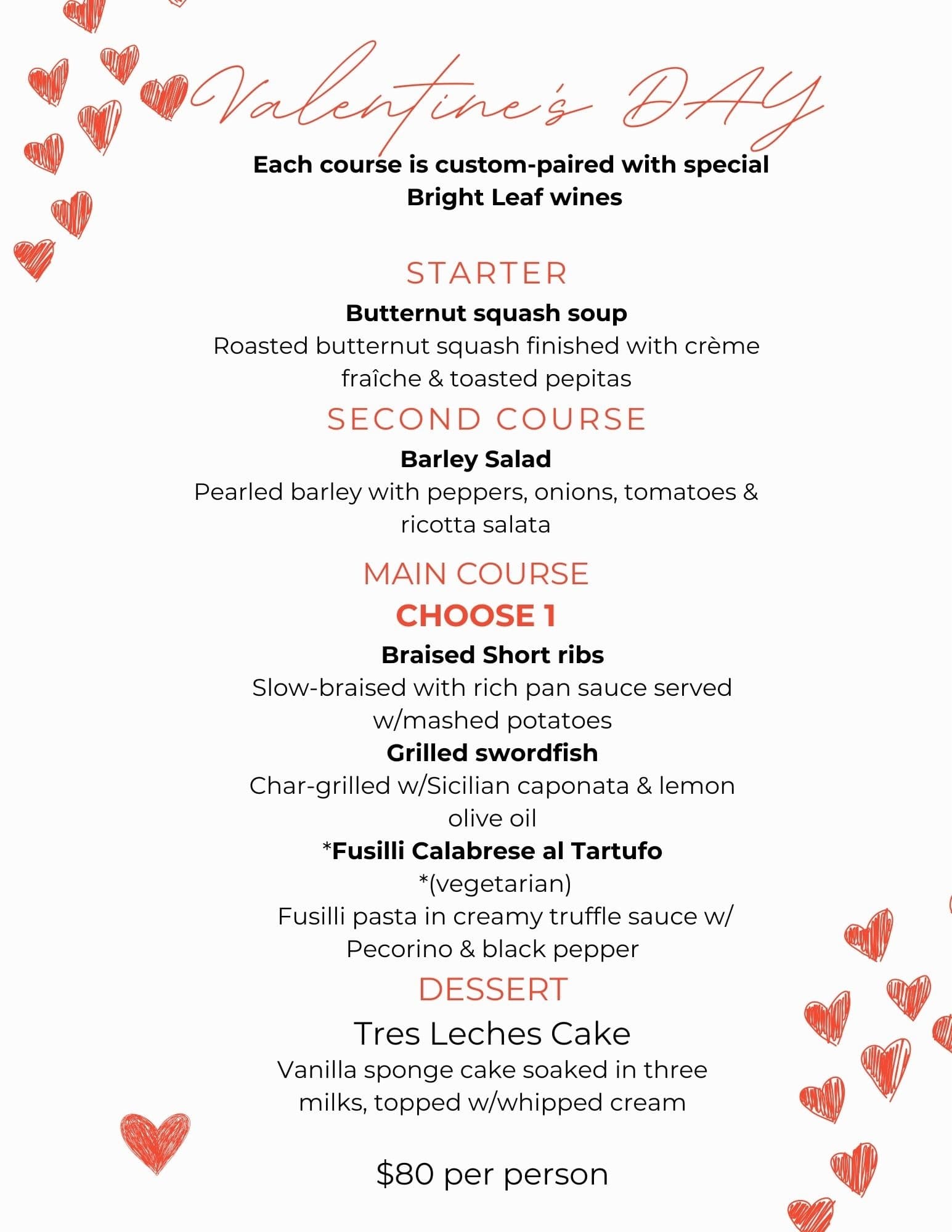 Romantic Wine-Paired Valentine’s Dinner at Bright Leaf Vineyard