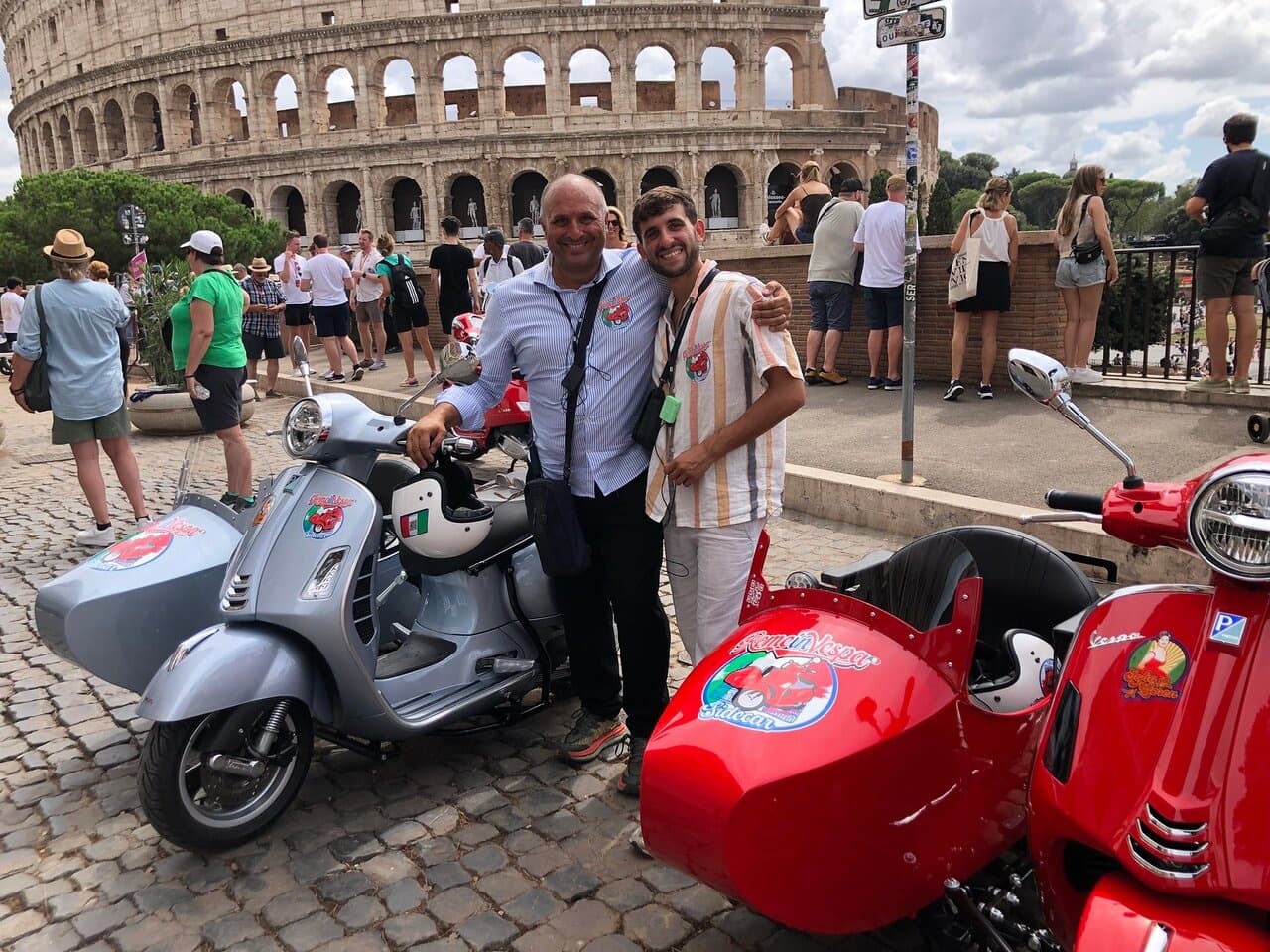 Vespa Sidecar Adventure with Rome in Golf Cart
