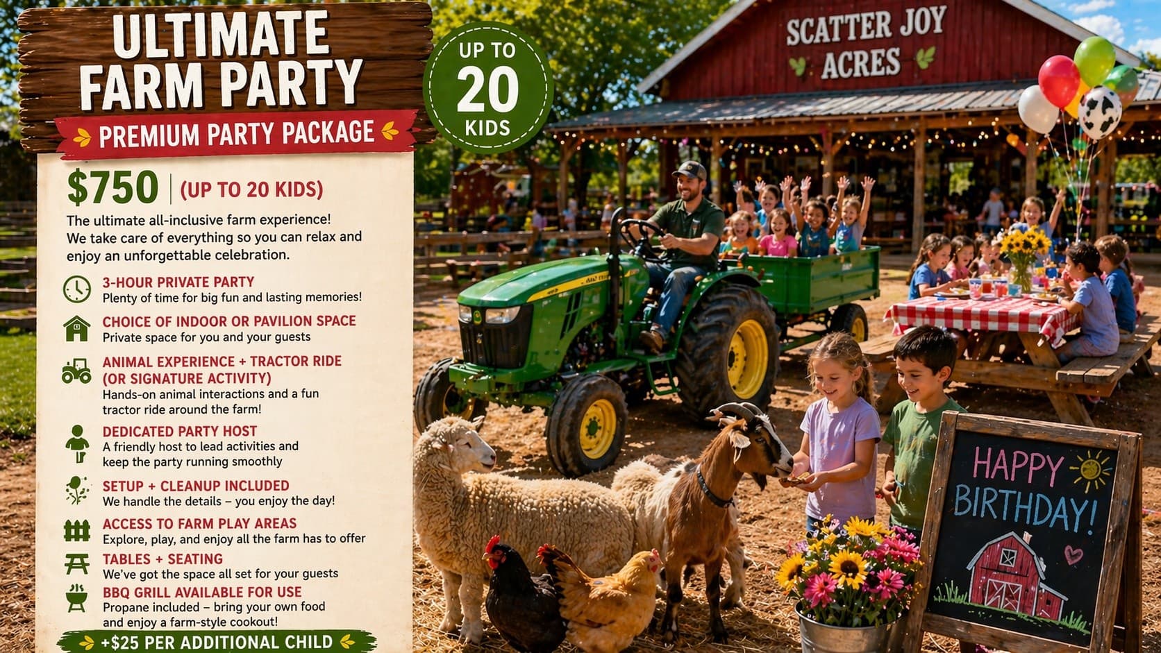 Ultimate Farm Party at Scatter Joy Acres: Private Tractor Rides & Animal Encounters in Murray NE photo 1
