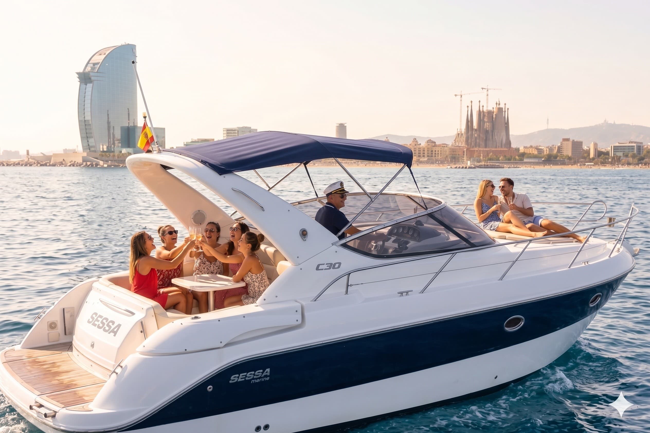 Private SESSA C30 Charter Along Barcelona Coast: Sun, Swim and Tapas photo 3
