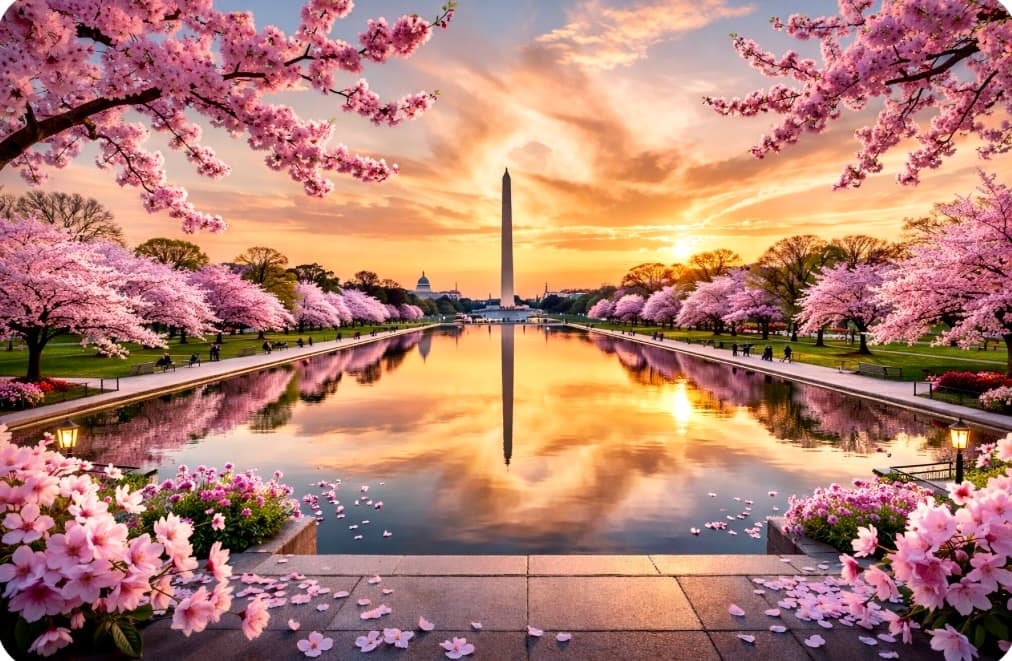 Spring Cherry Blossom Festival Walk: Visit Eight Memorials in Washington, D.C.