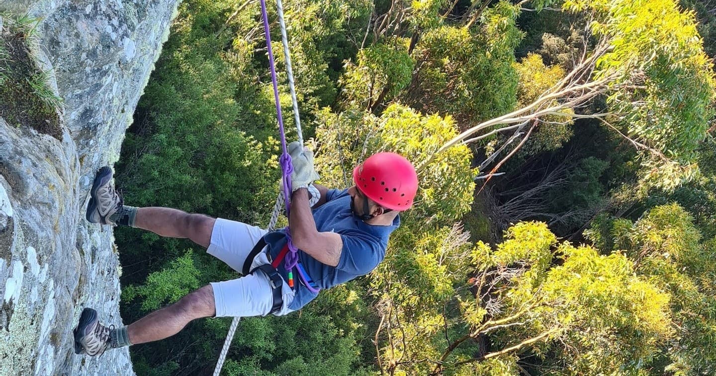 Rappelling at Parque Aventura Cova da Baleiat: Ericeira's Coastal Descent
