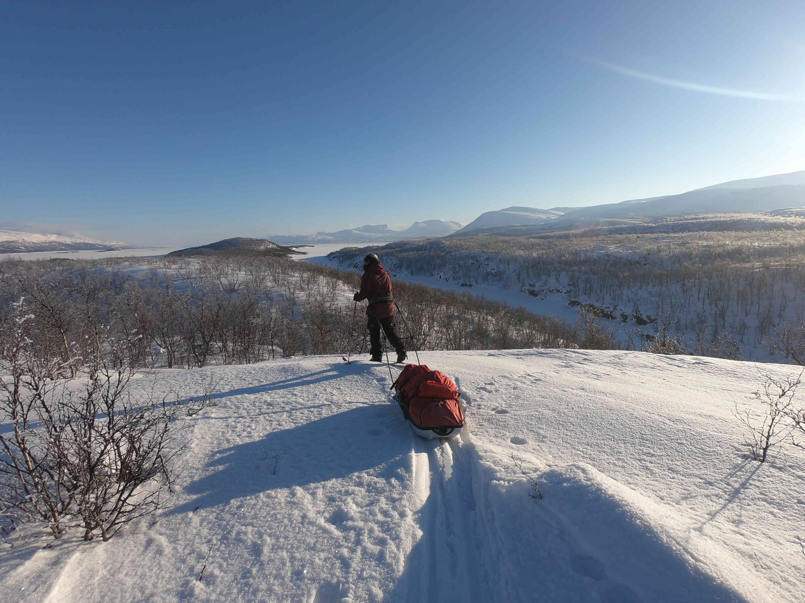 Fjällpulka Rental in Kiruna with Kiruna Guidetur