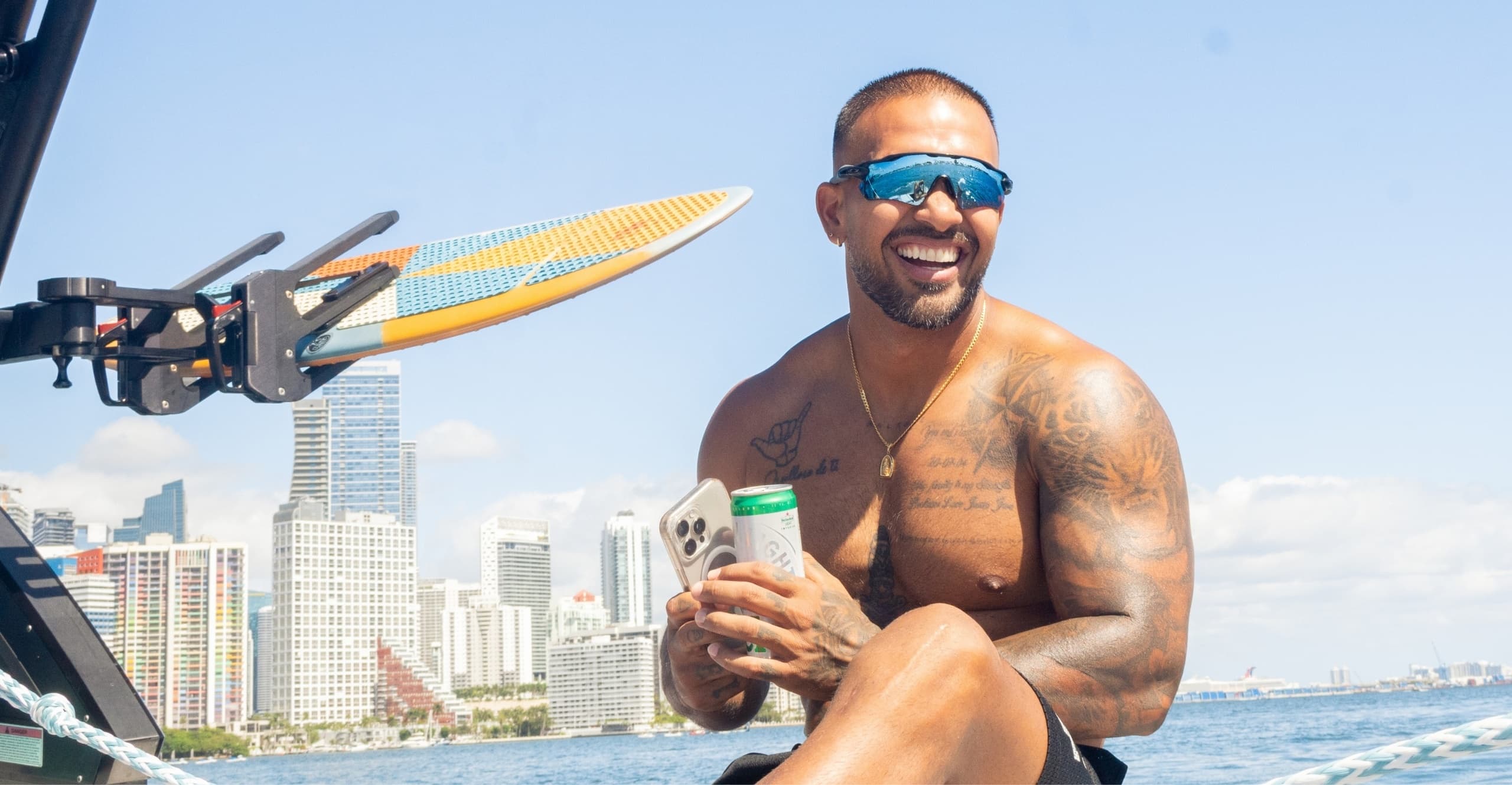 Wakesurf & Biscayne Cruise from Regatta Grove: Surf, Swim and Miami Skyline Views photo 3