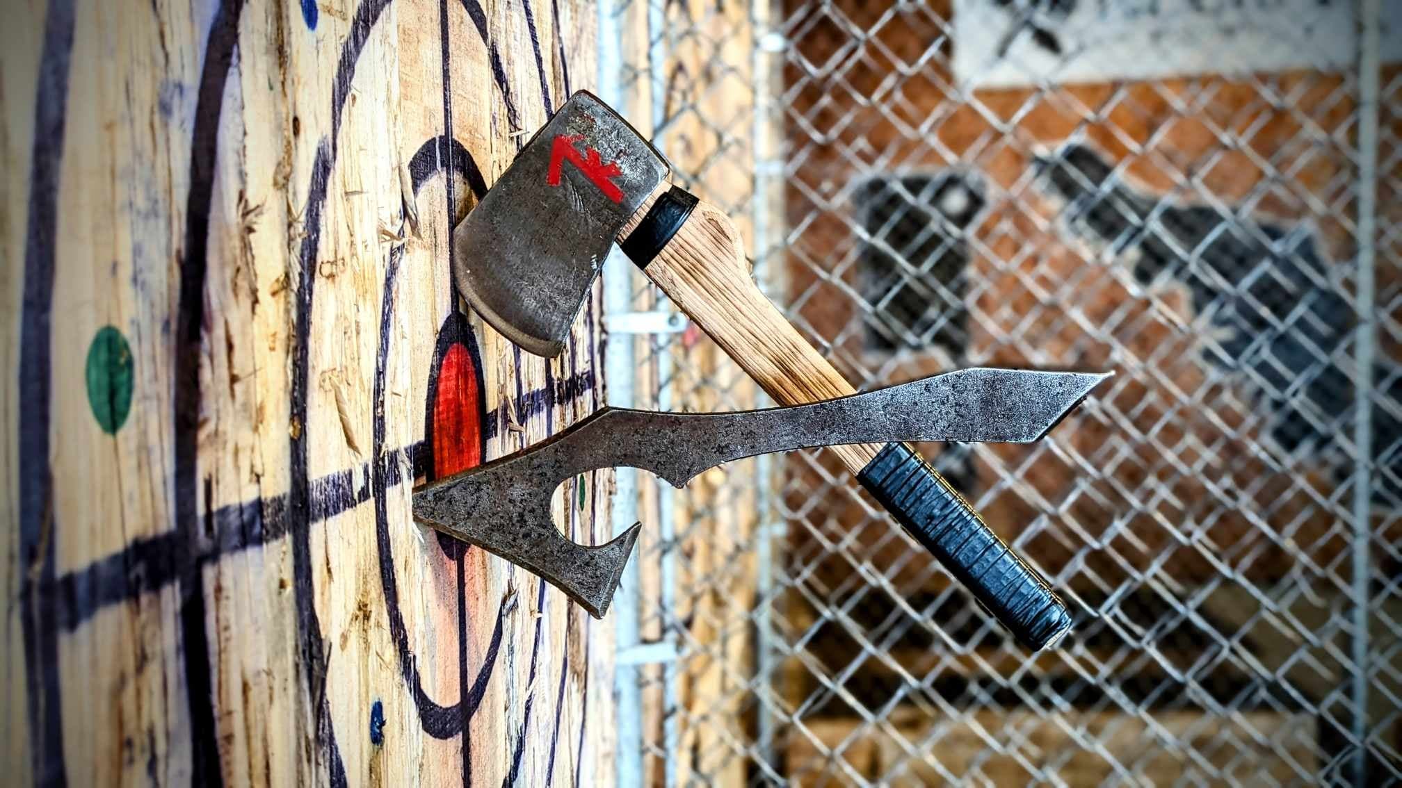 Axe + Knife Throwing Adventure with Island Time Axe Throwing
