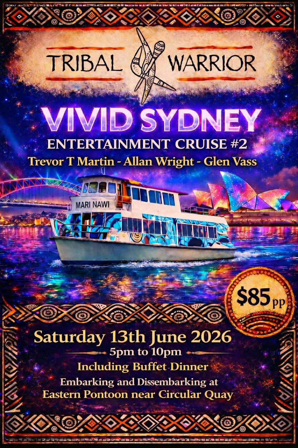 Night Lights and Live Music: Vivid Sydney Harbour Cruise Experience