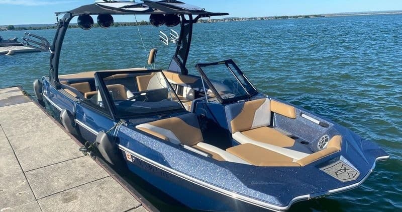 Wakeboat charter on coastal waters for cruising and watersports