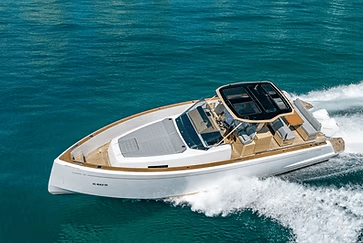 40ft Pardo: Private Miami Beach Yacht Charter with Floating Mat and Stateroom