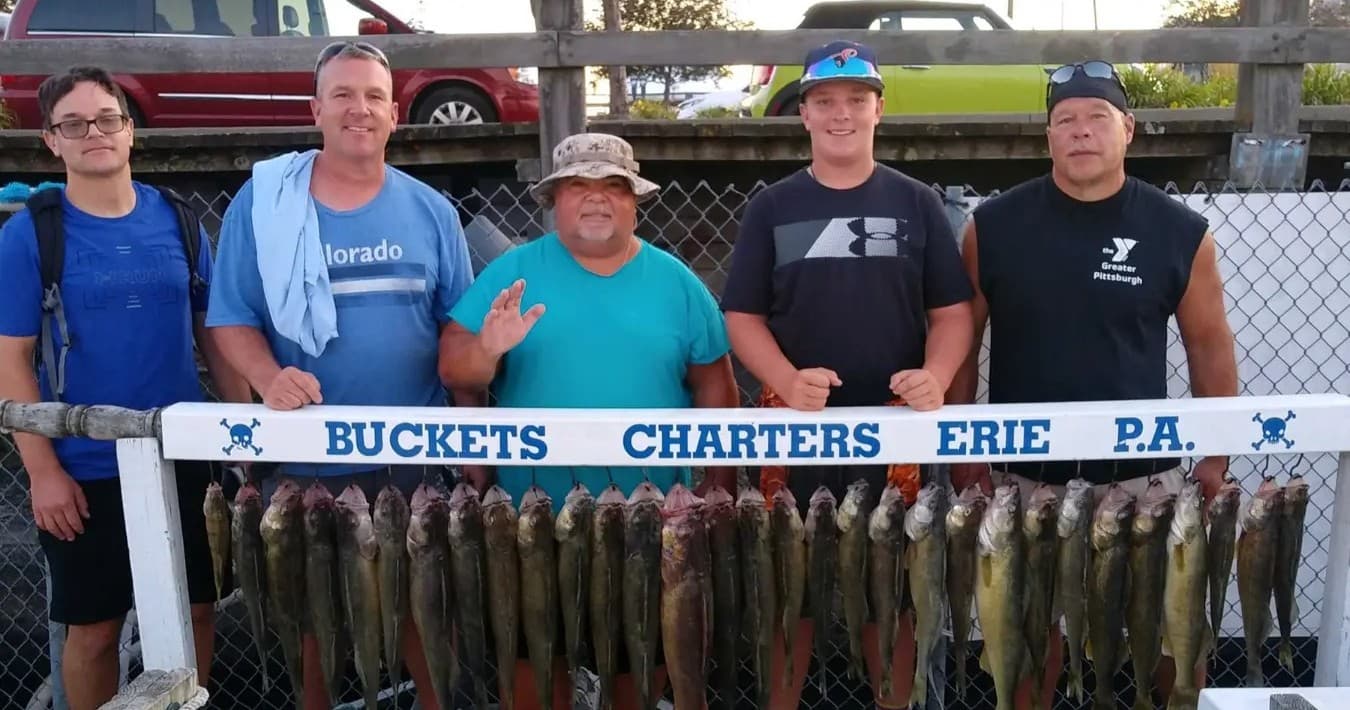 Lake Erie Walleye & Trout Charter Aboard Buckets X — Full-Day Fishing from Erie, PA