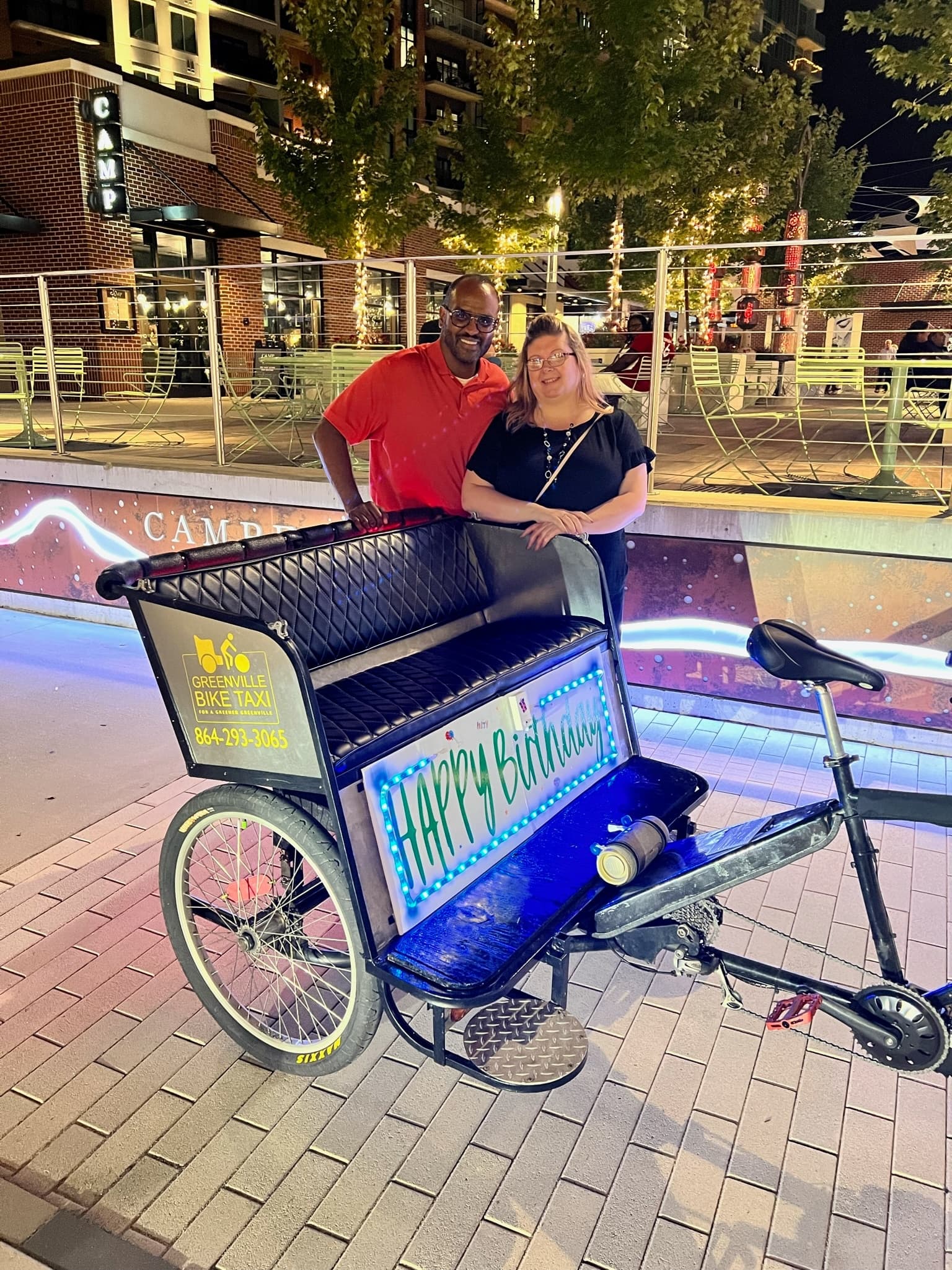 Celebrate with Birthday Cab by Greenville Bike Taxi in Greer
