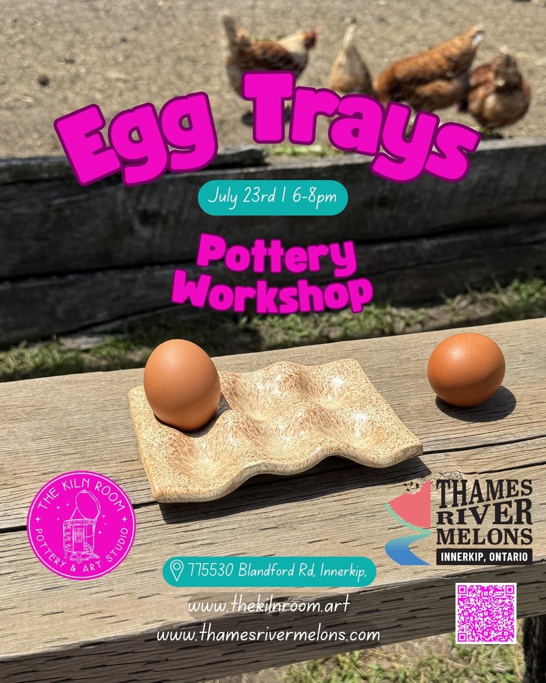 Handcrafted Berry Baskets at Thames River Melons: A Two-Hour Farm Pottery Workshop in Innerkip