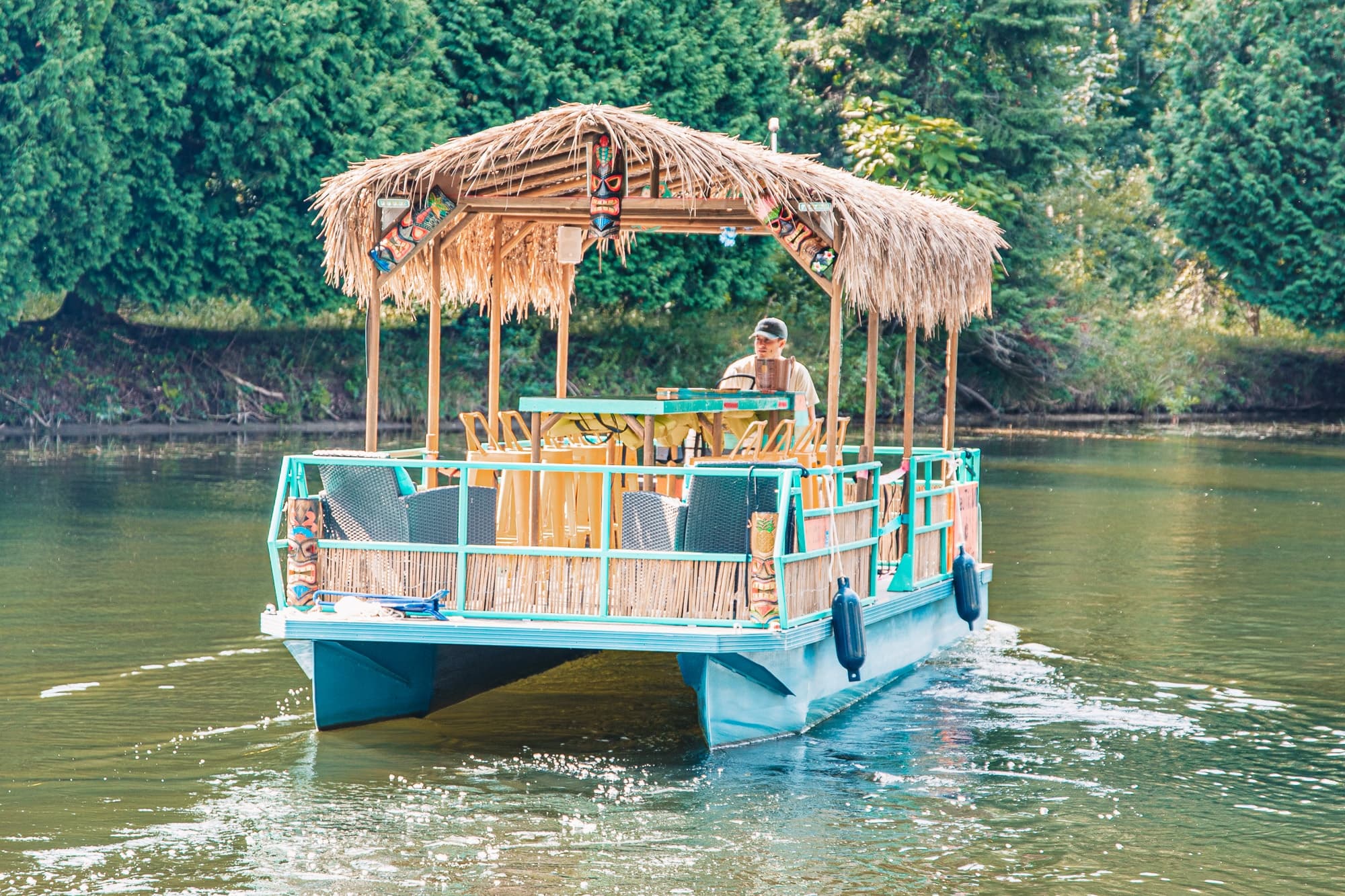 Tiki Boat Tour Adventure in Pinckney, Michigan