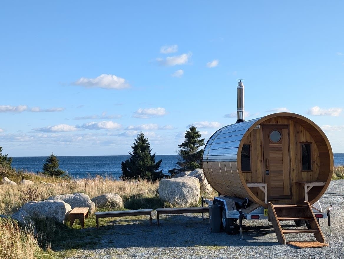 Beach Vacation at Crystal Crescent Beach with Nordic Sauna Rentals