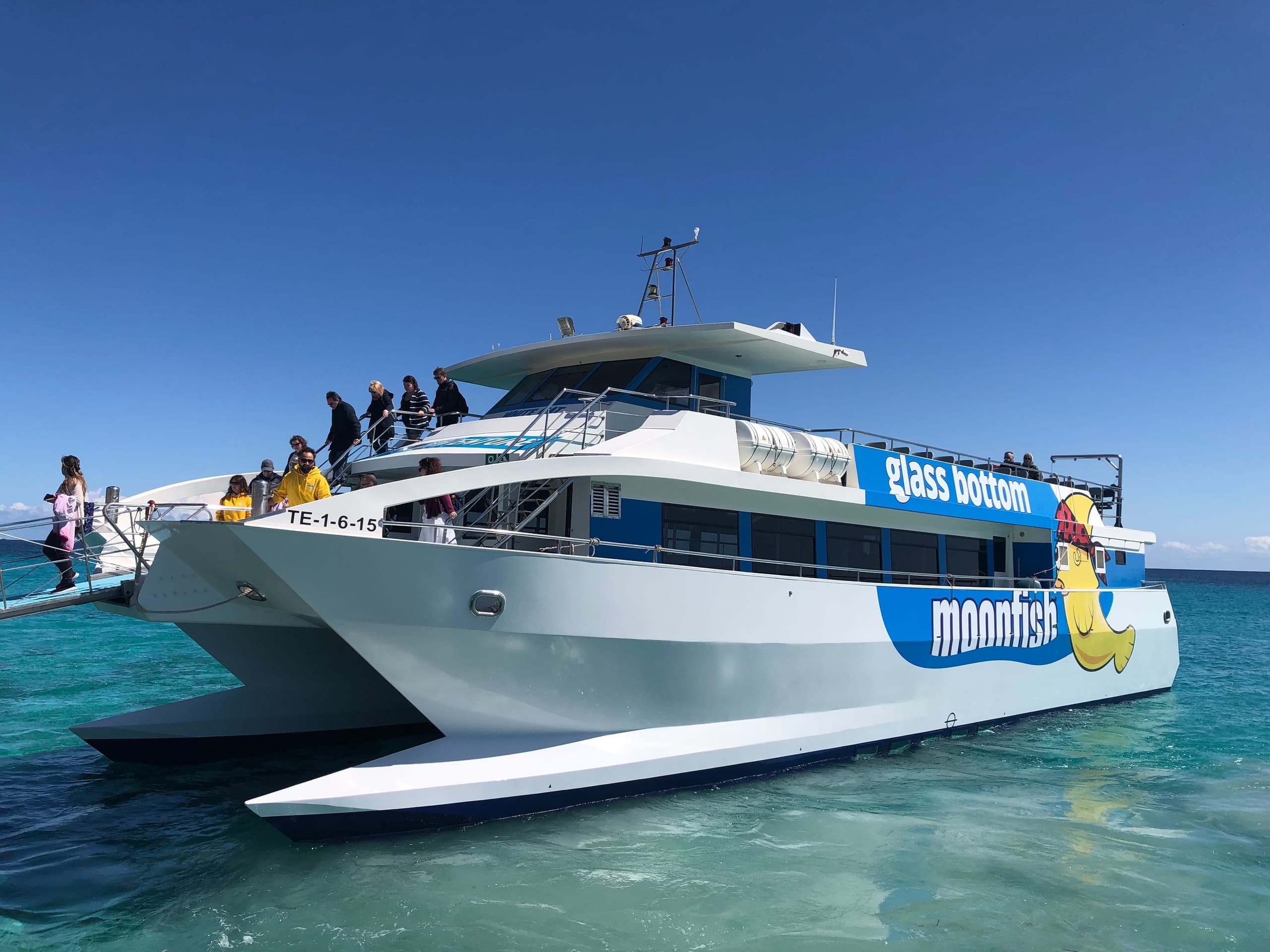 Glassbottom Catamaran Adventures with Moonfish in Sa Coma