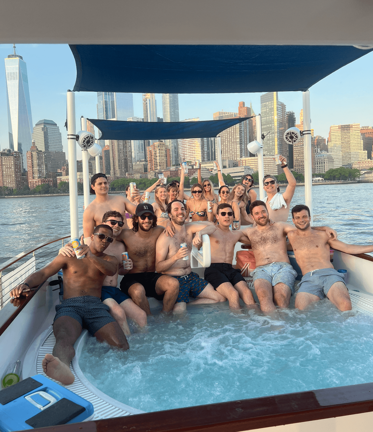 Private Hot Tub Boat Tour of NY Harbor from Jersey City