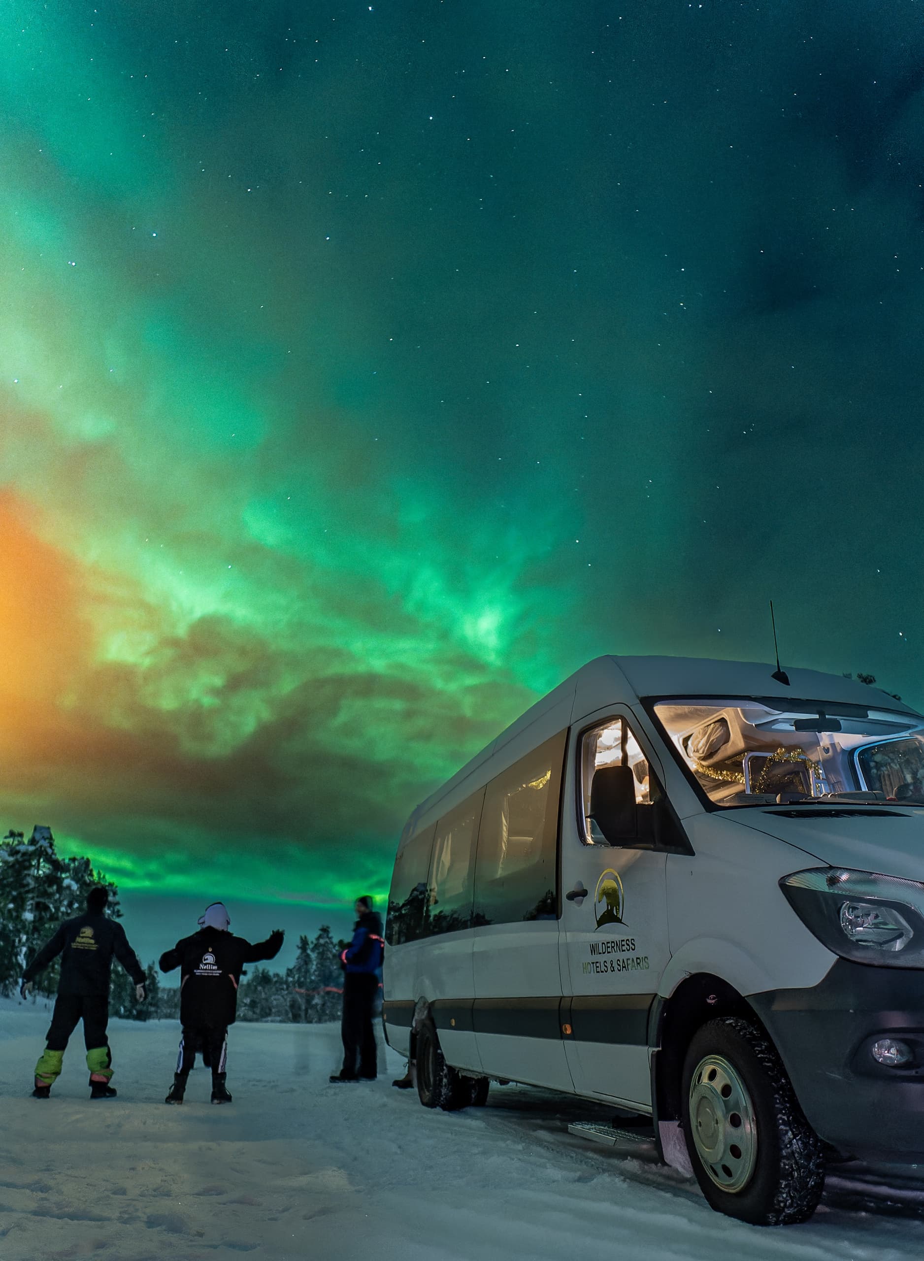 Northern Lights Car Hunt with Wilderness Hotel - Inari