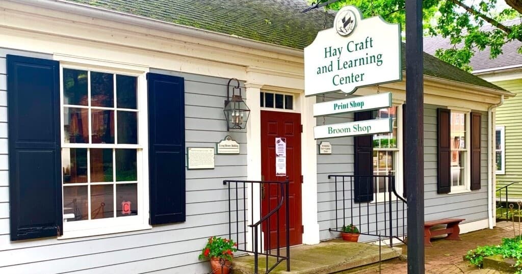 Historic craft and learning center exterior at Roscoe Village