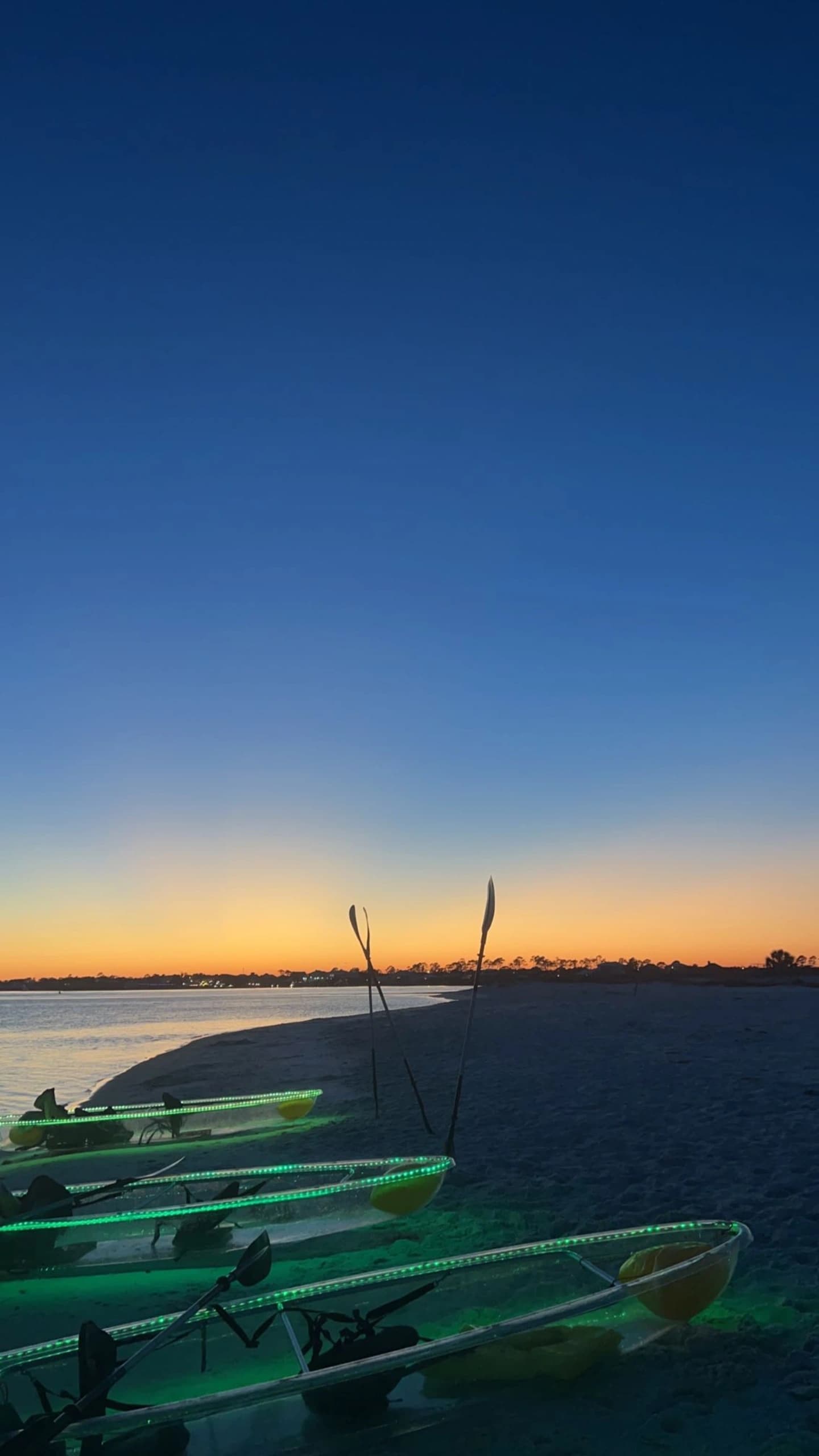 Experience Orange Beach Kayaking: Sunset & Crab Grab Adventures in Clear Glow Kayaks