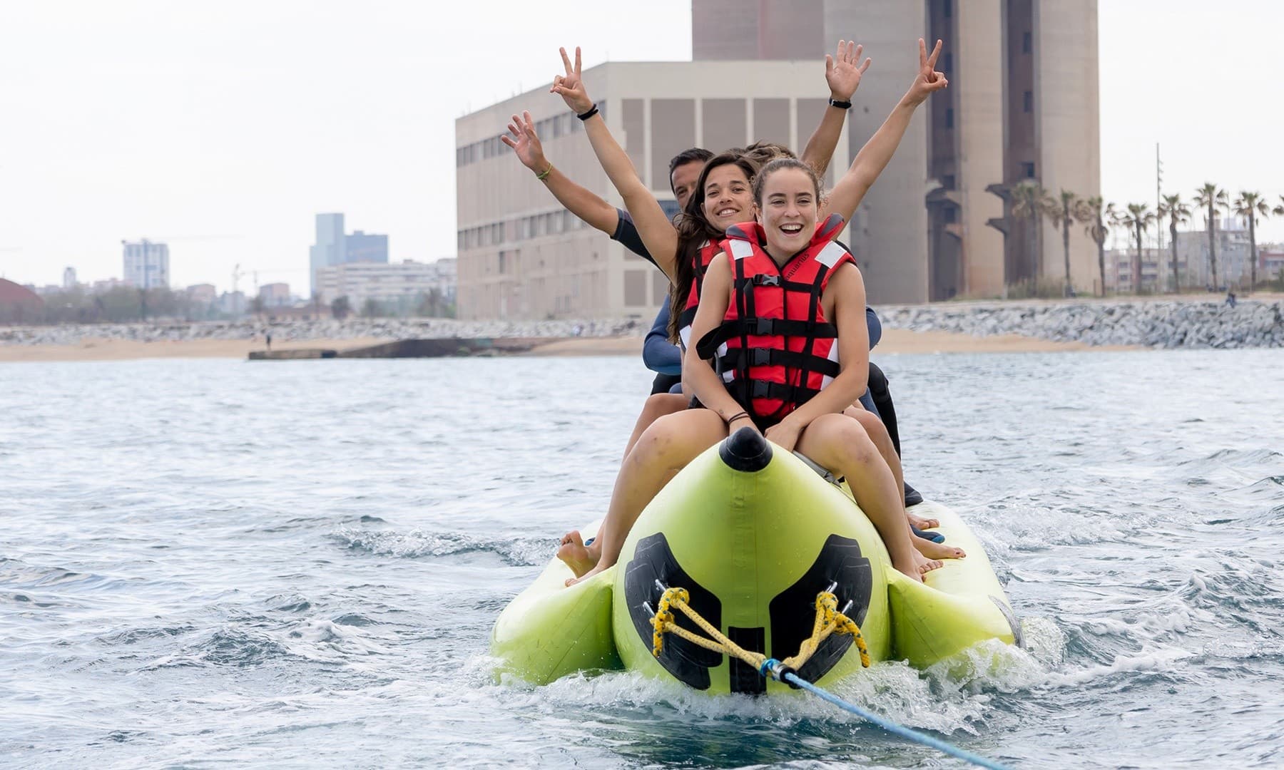 Badalona Banana Boat: High-Speed Mediterranean Ride for Families and Groups photo 1