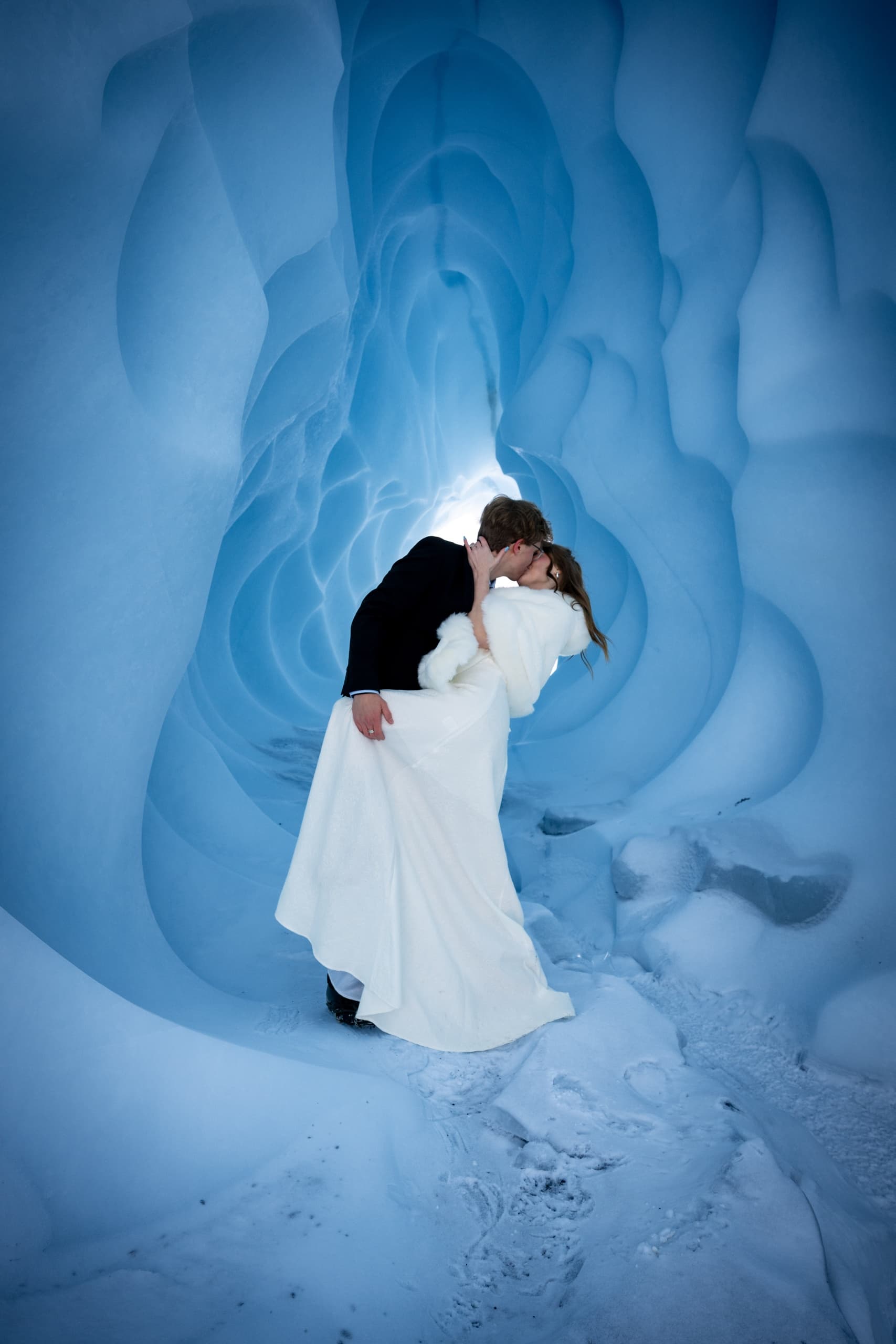 Intimate Glacier Elopement on Matanuska Glacier: A Private Helicopter Adventure in Alaska