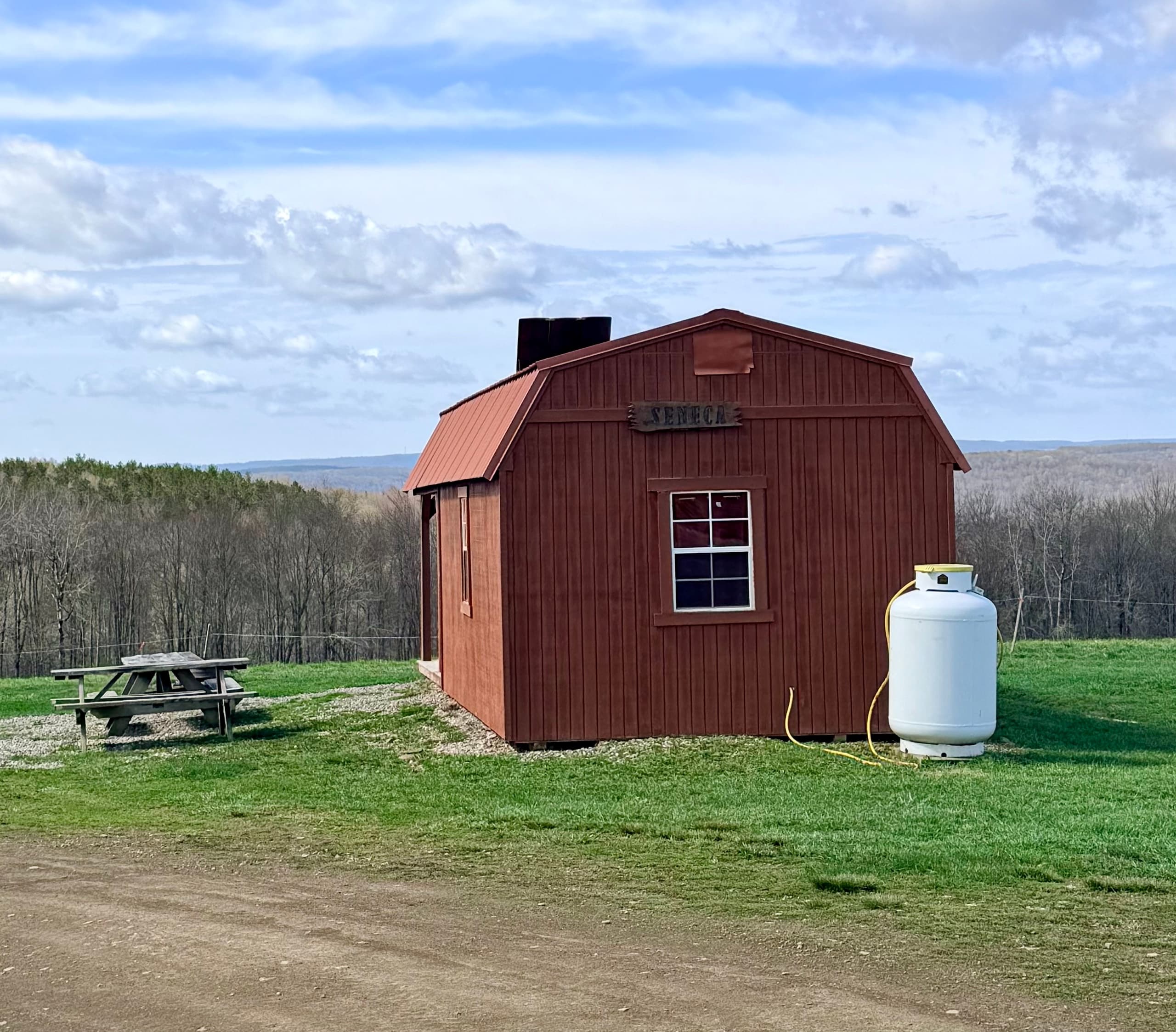 Seneca Cabin: Off-Grid Group Cabin Near Andover, New York Trails