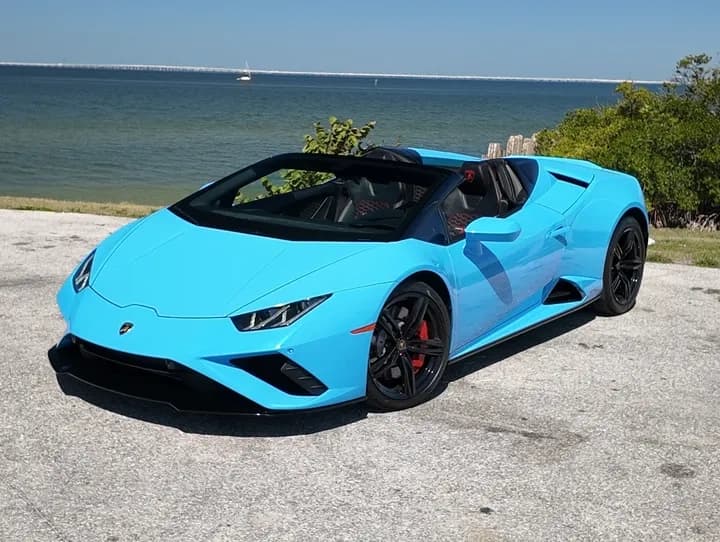 Luxury Car Rental: Lamborghini Huracan Evo Spyder at Velocity Exotic Cars LLC