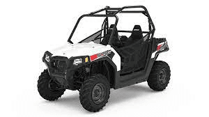 Compact two-seat UTV on white background for utility riding