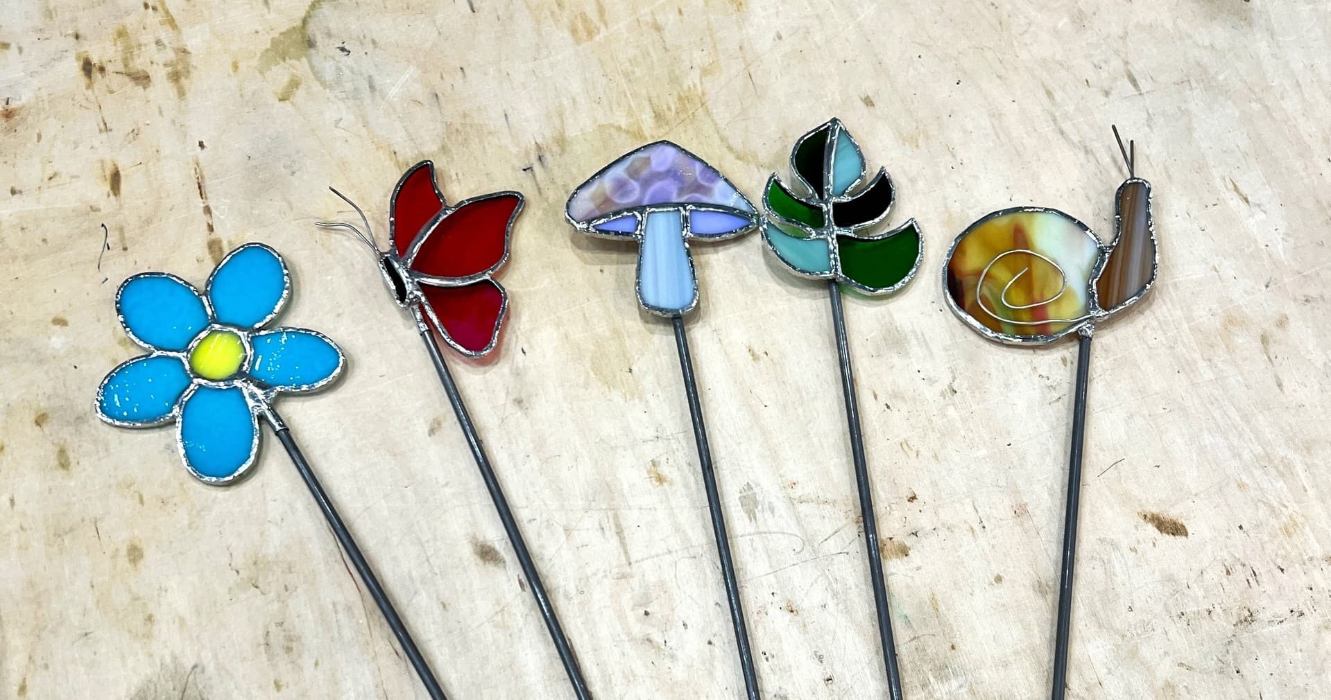 Springtime Stained Glass Planter Stakes Workshop in Boulder
