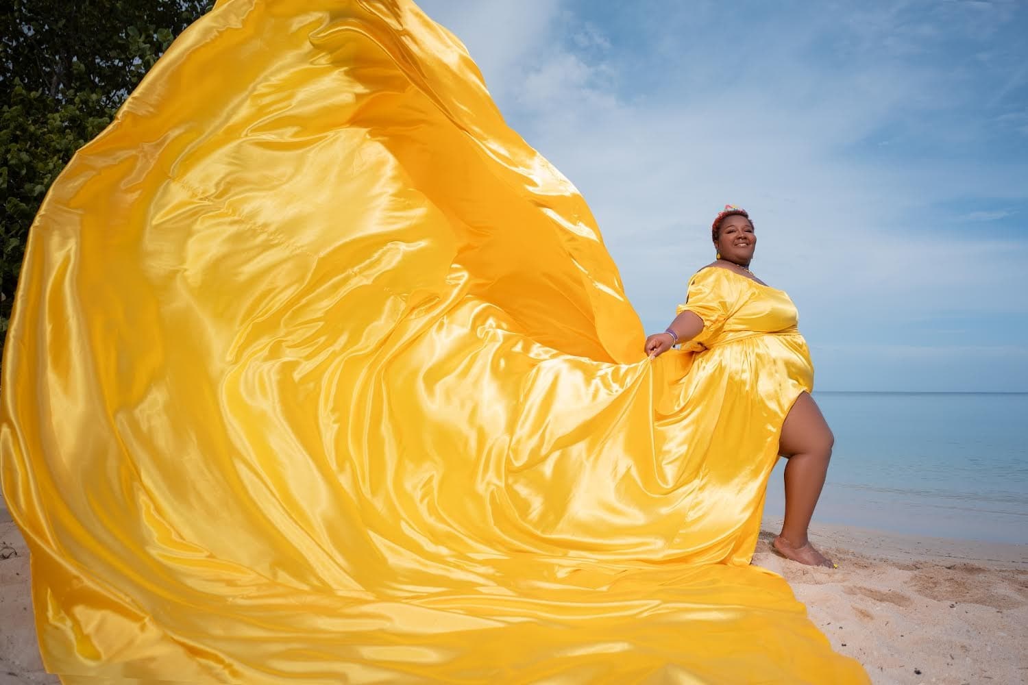 Jamaica Flying Dress Photoshoot with Scott's Transport & Tours JA