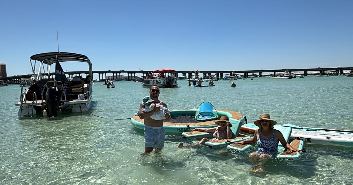 Private Crab Island Pontoon Charter in Destin — Luxury Barletta Tritoon & Dolphin Cruises photo 1