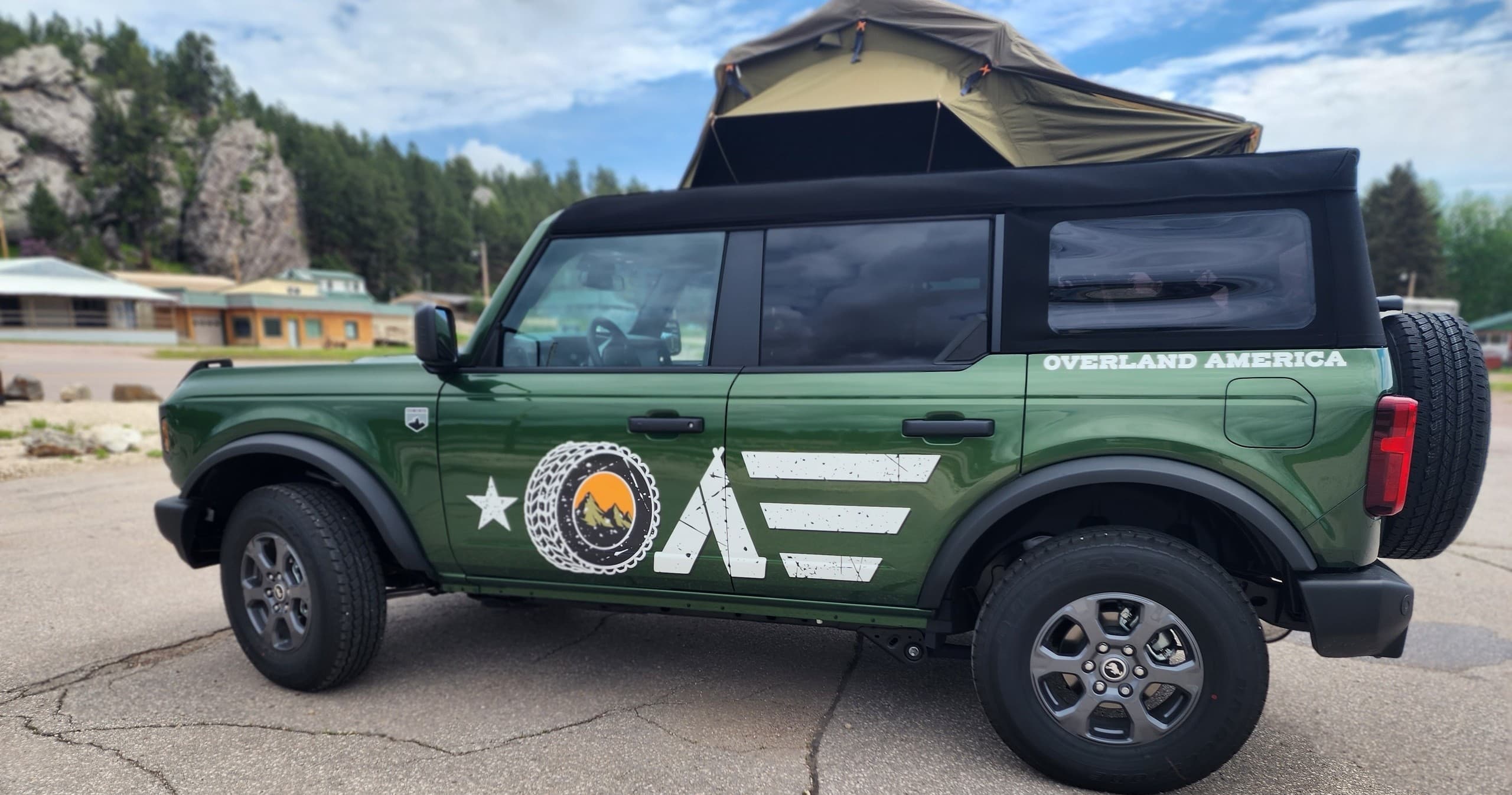 Explore Custer's Black Hills in a 4 Door Bronco Green