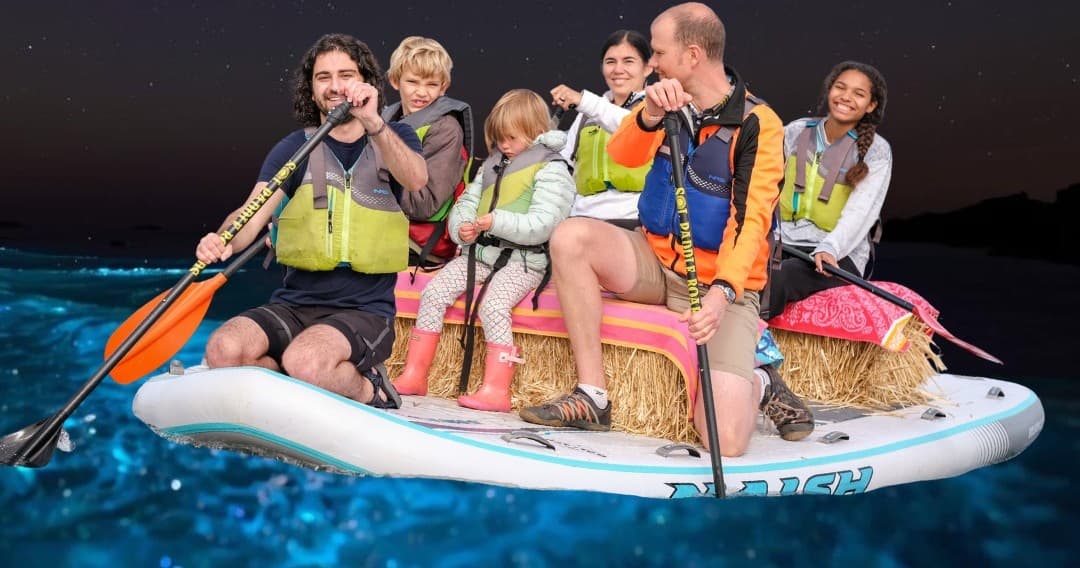 Night Paddle in Bellingham Bay: Mega SUP Bioluminescence with Community Boating Center