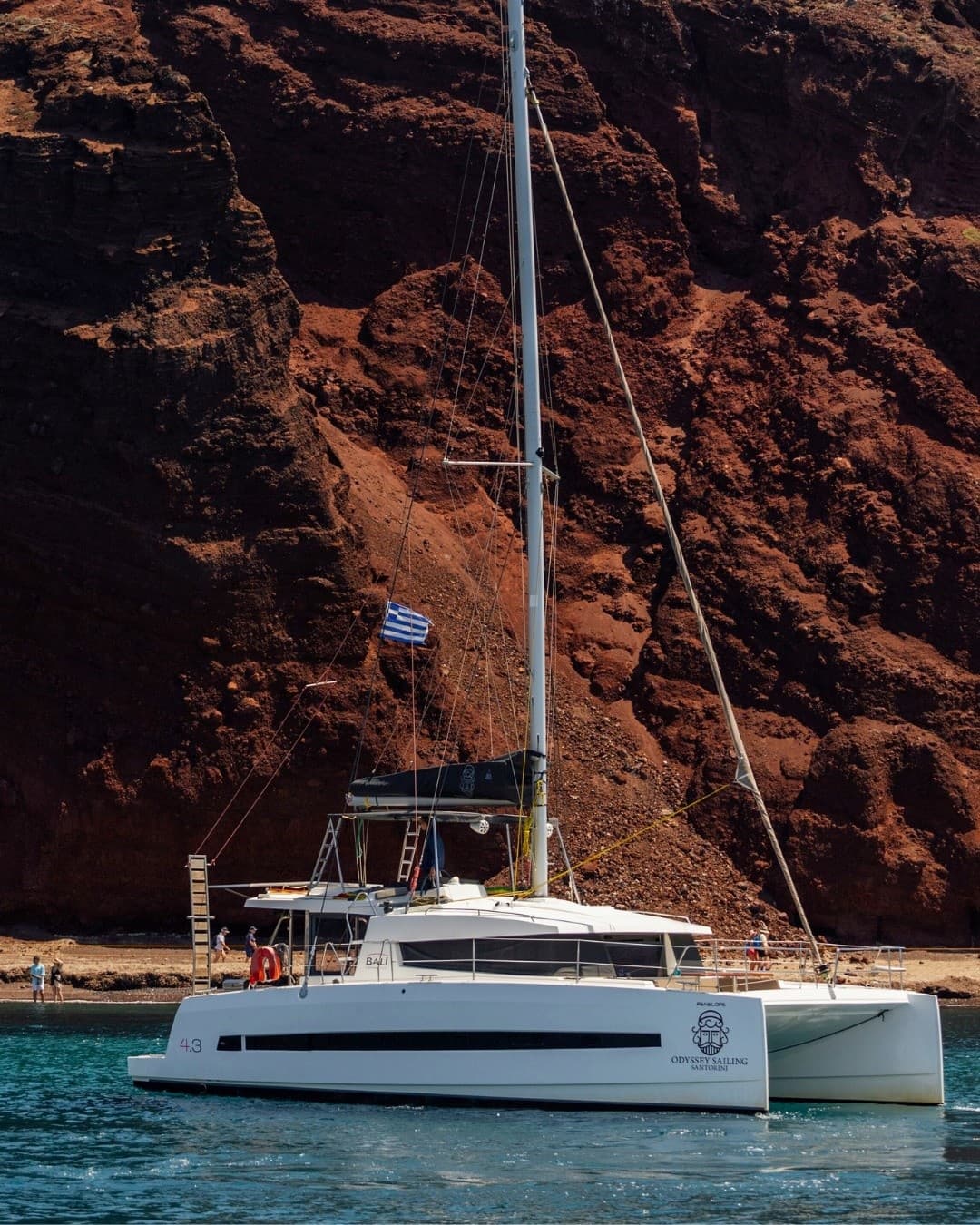 Private Santorini Catamaran Cruise: Morning & Sunset Caldera Sail with Hot Springs photo 3