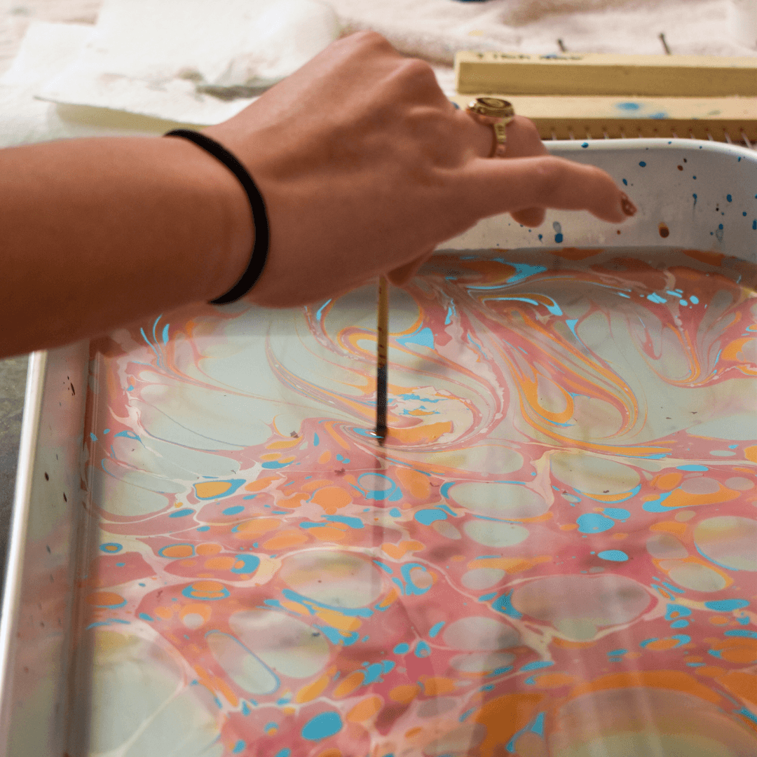 Hands-On History: Birds in the Bindery Marbling Workshop at Charleston Library Society