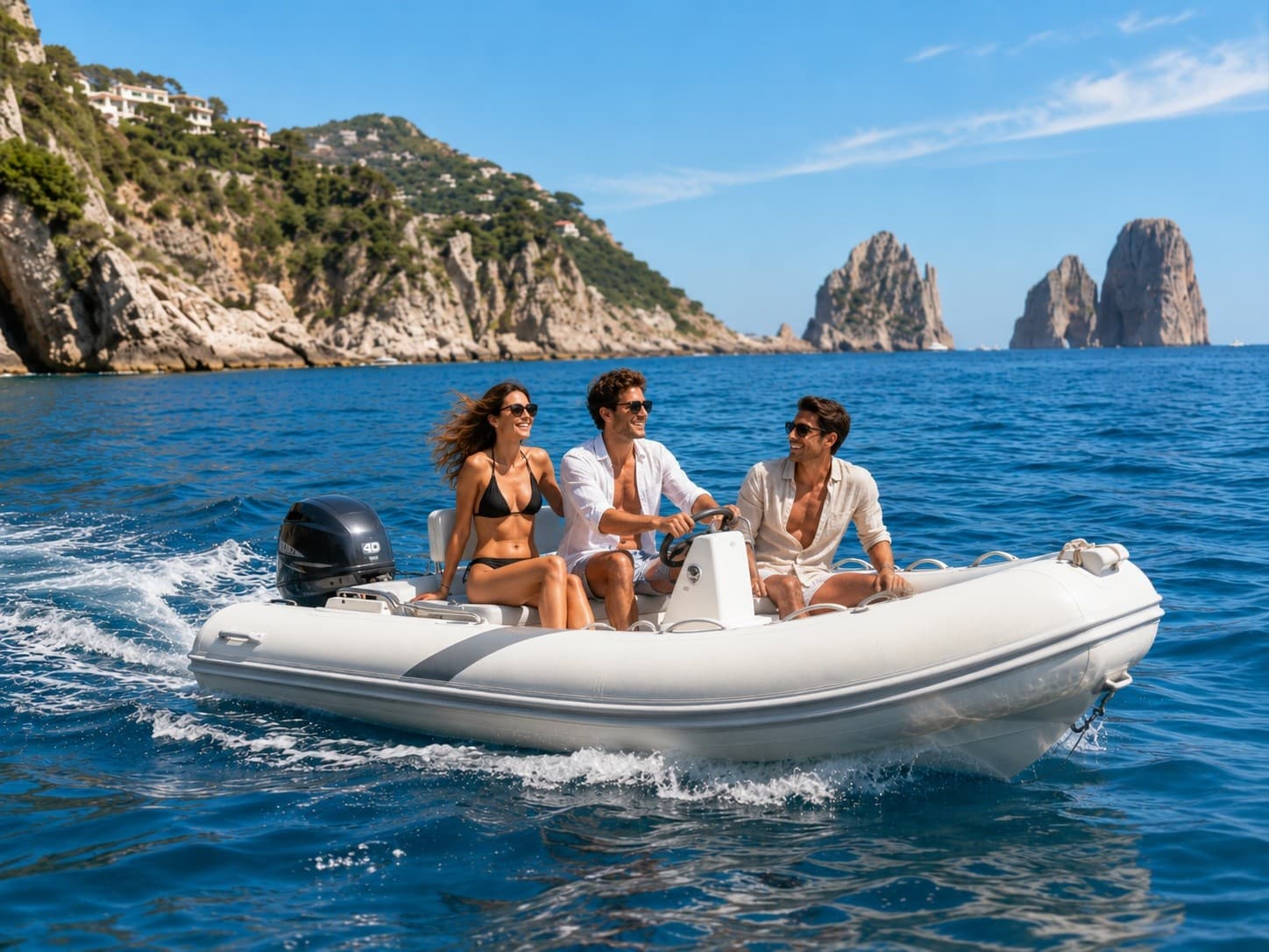 Gommone 40 CV: No-License Boat Rental to Explore Ischia's Coves