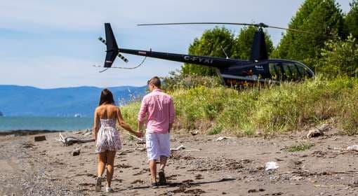 Helicopter Beach Experience with Héli-Charlevoix in Baie-St-Paul