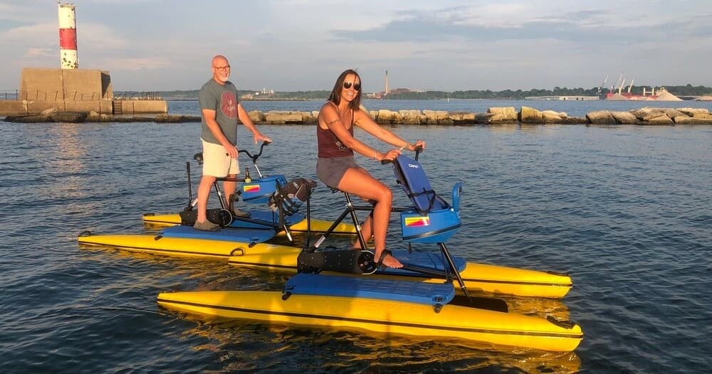 Hydro-Bike Rentals on Ashtabula River with Harbor Yak