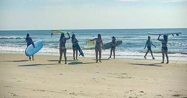 Group Surf Lessons in St. Augustine with Surf with Candice