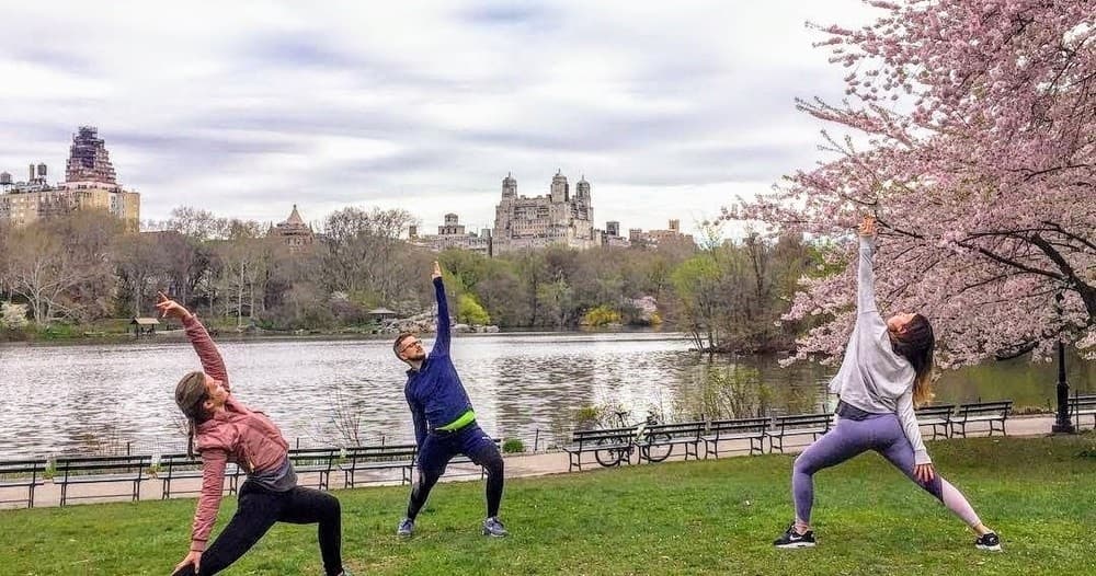 Outdoor Yoga Walk by City Fit Tours in New York City