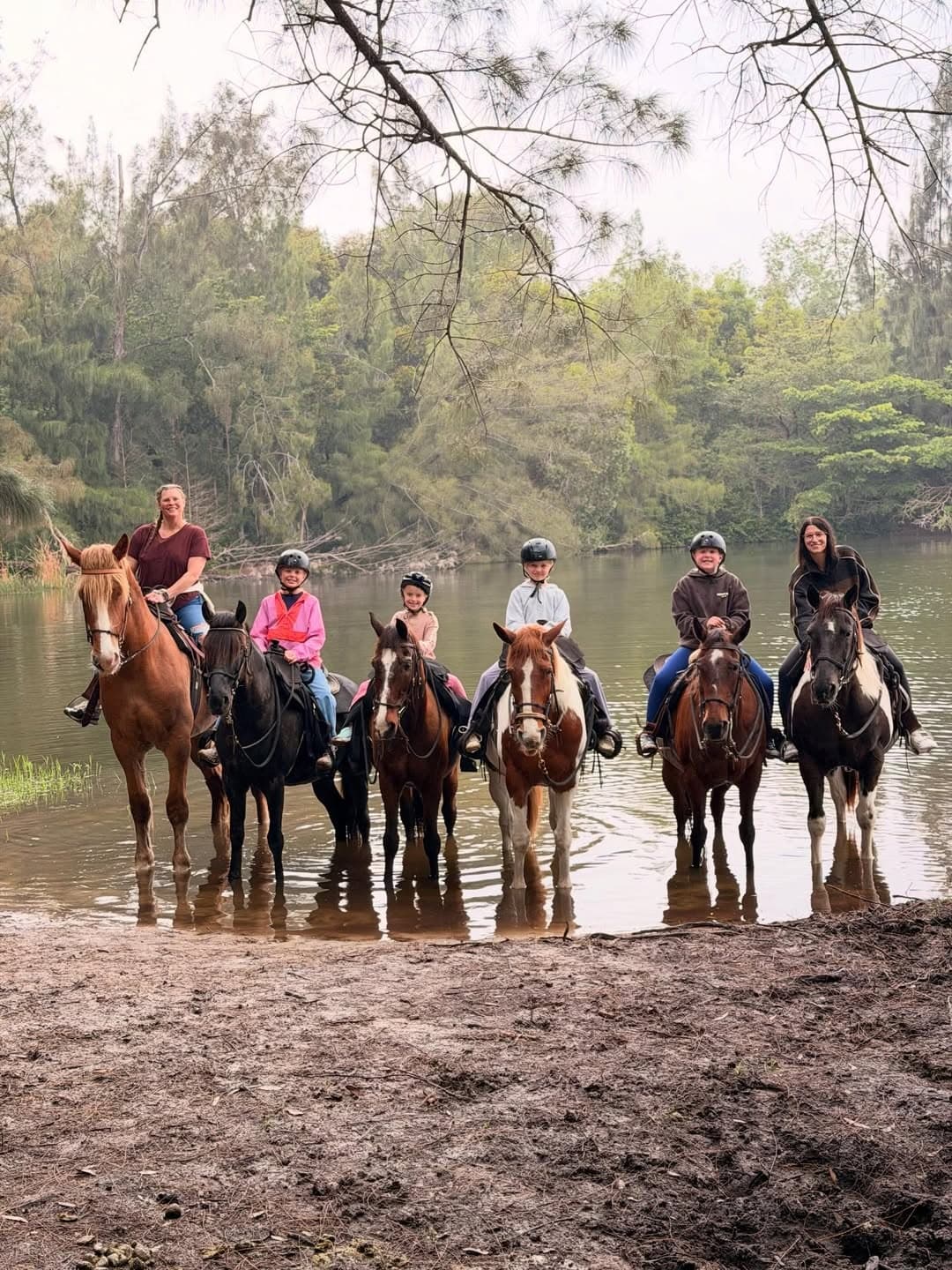 Private Lakeside Horseback Rides in Cooper City — Group Water-Entry Trail Rides
