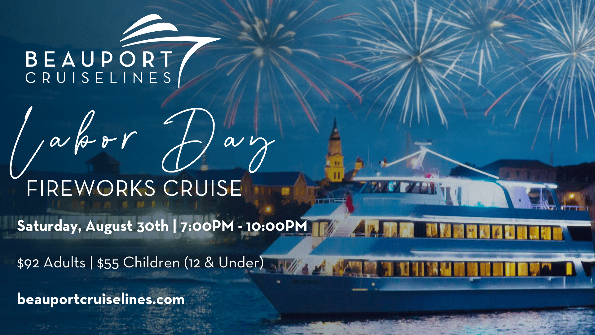 Water-activities: Beauport Cruiselines Labor Day Fireworks Cruise