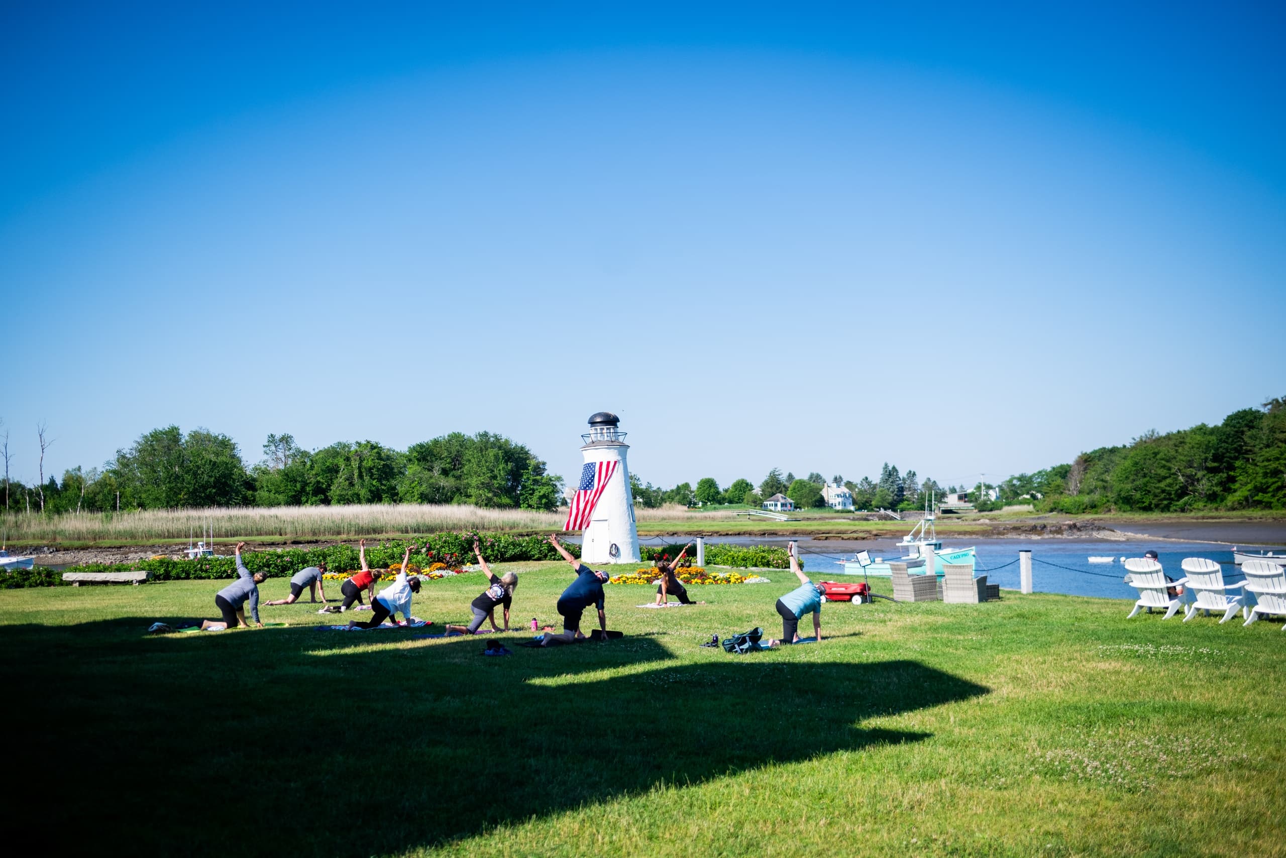 Outdoor Yoga at Nonantum Resort: Serene Vinyasa in Maine