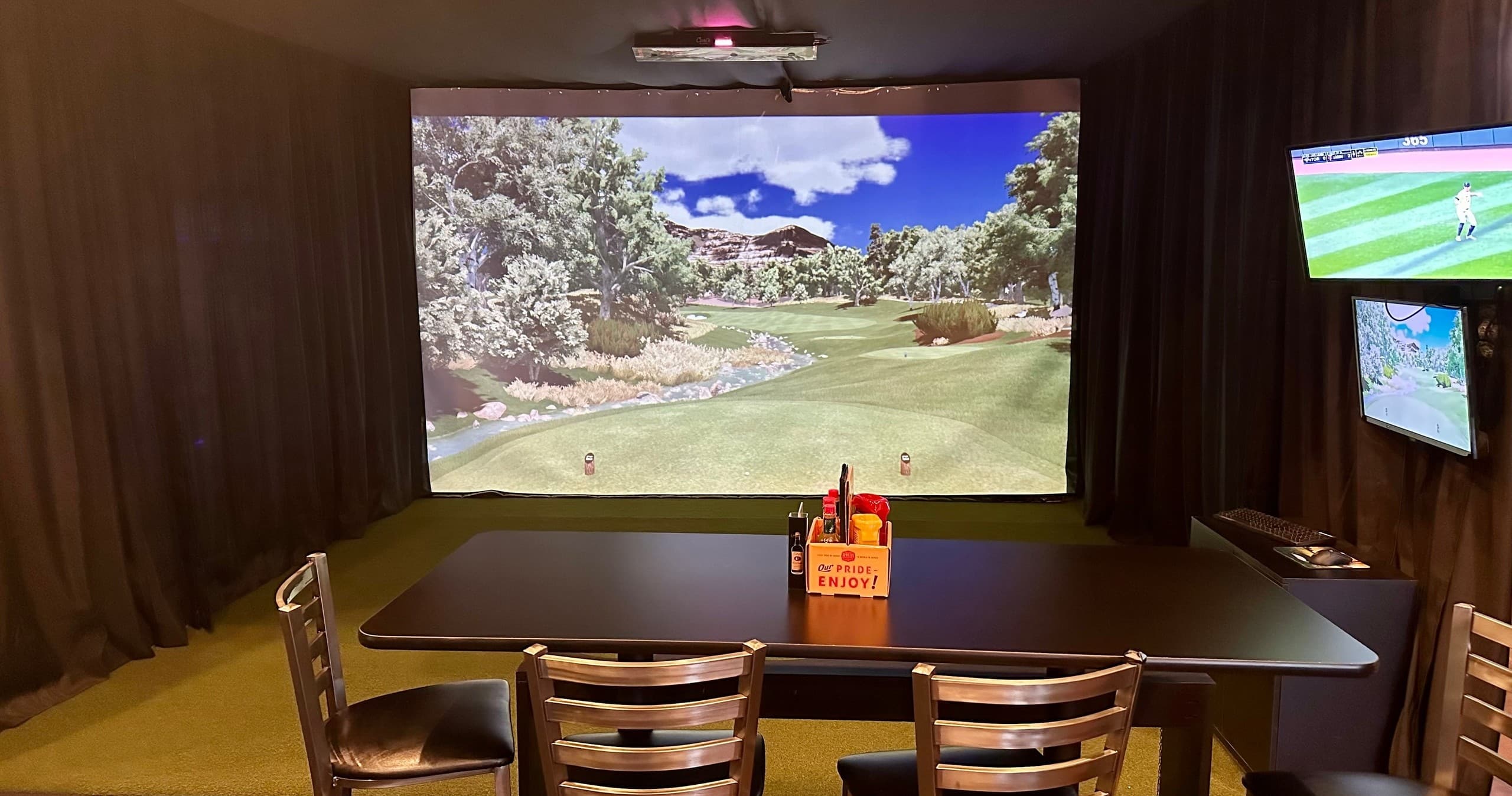Indoor Golf Experience at Poole’s Clubhouse