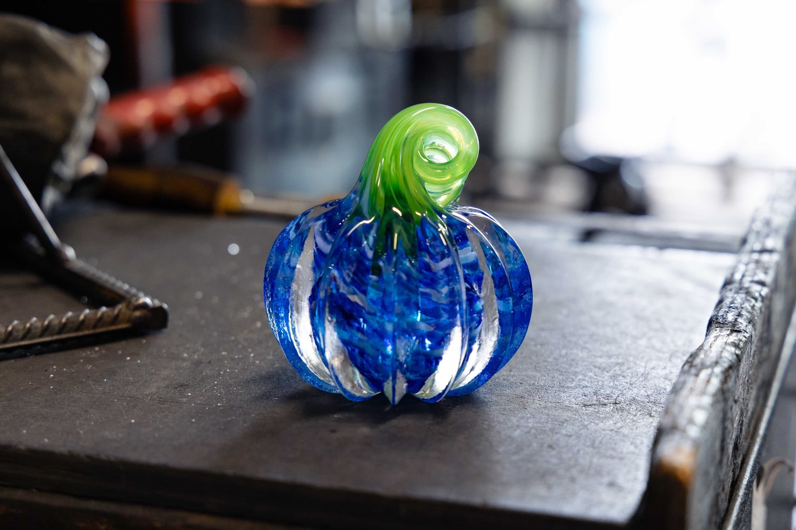 Hot-Shop Pumpkin Paperweight Class in Duluth - Lake Superior Art Glass