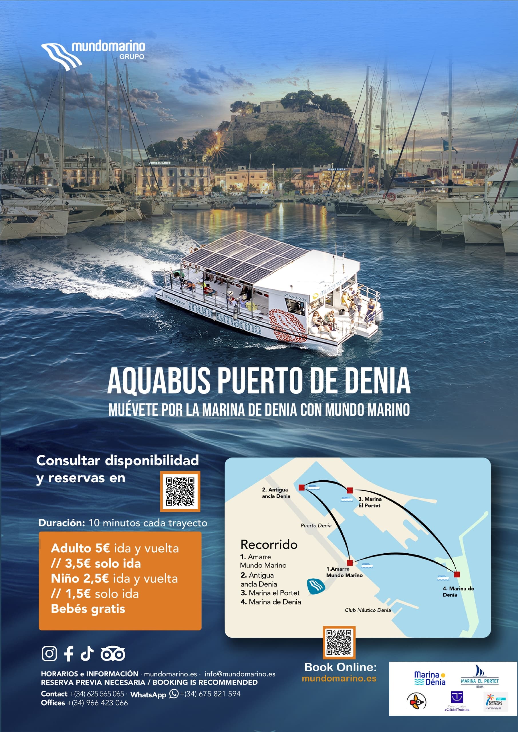 Water Activities: Aquabus Hop-On Hop-Off in Denia