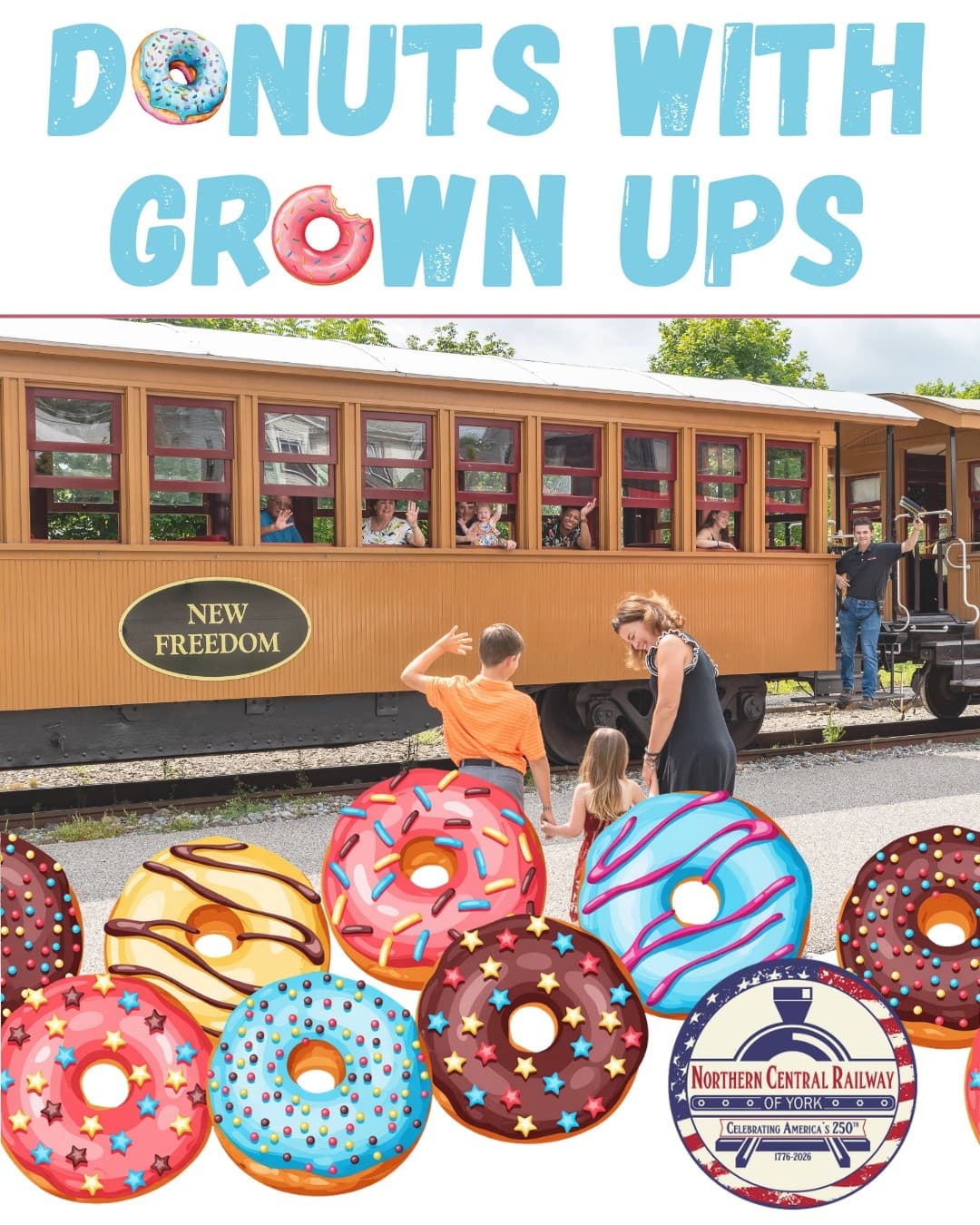 Donuts With Grown Ups Express: 1-Hour Heritage Train Ride from New Freedom to Glen Rock, PA photo 1